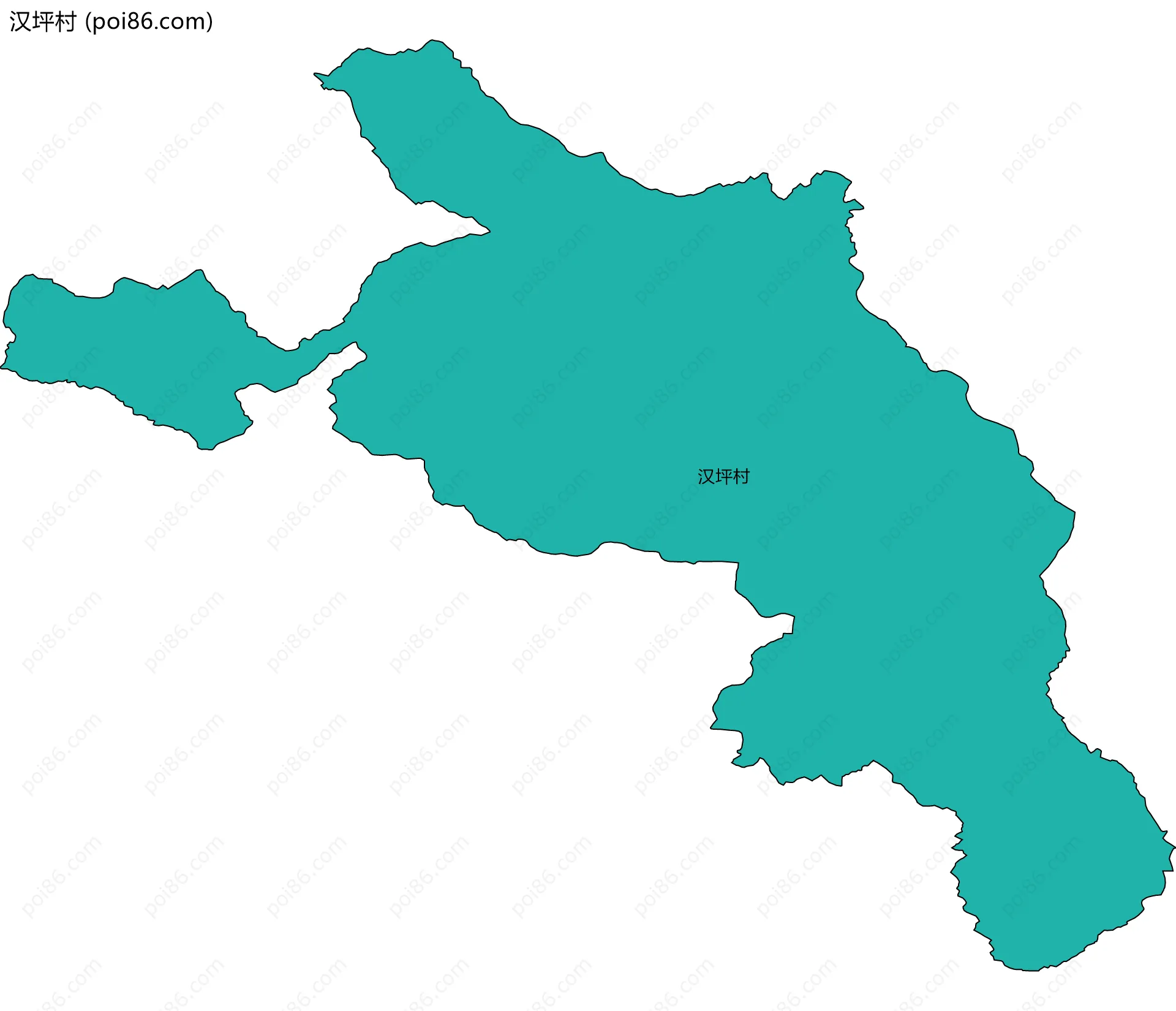 汉坪村边界地图