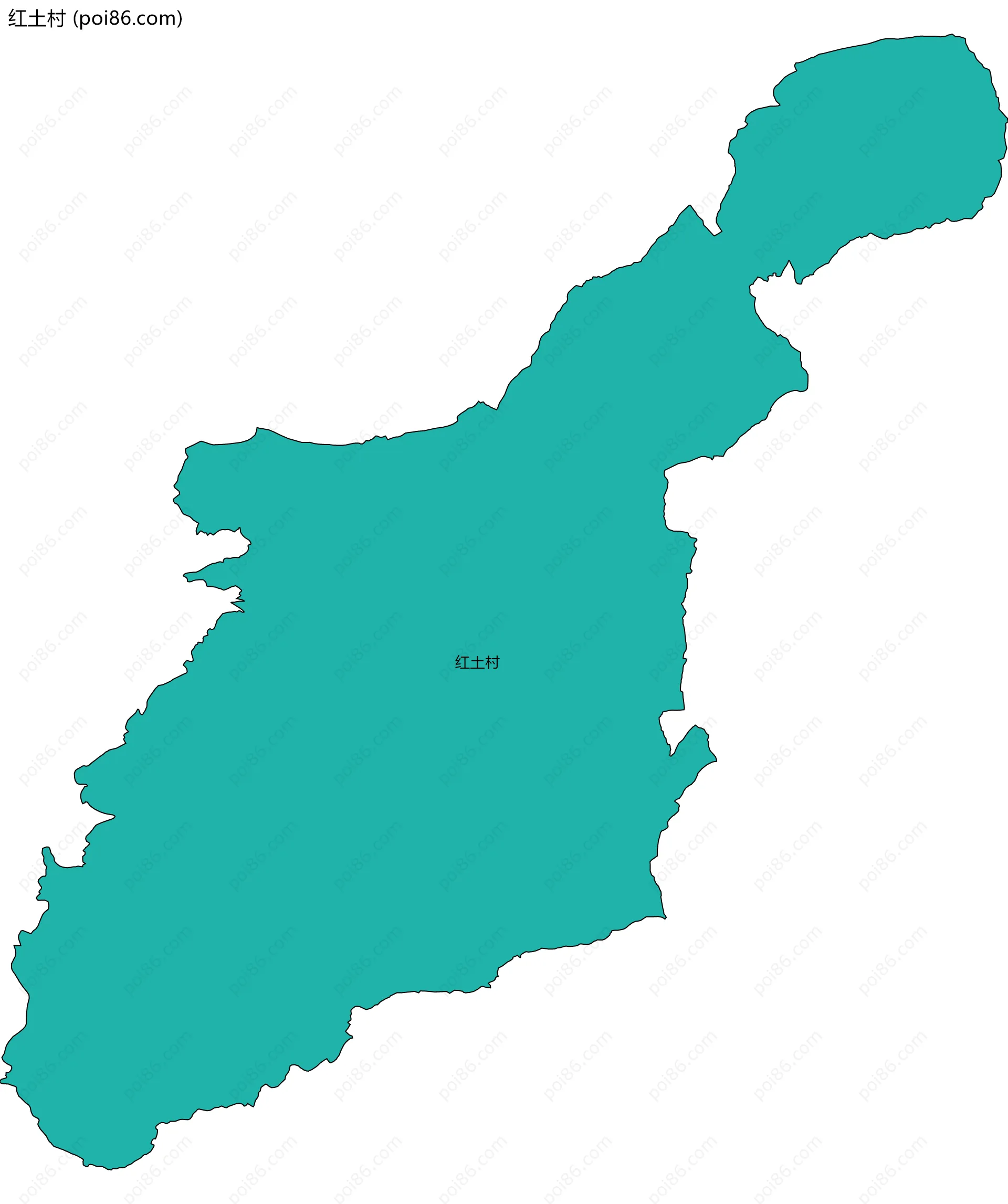 红土村边界地图