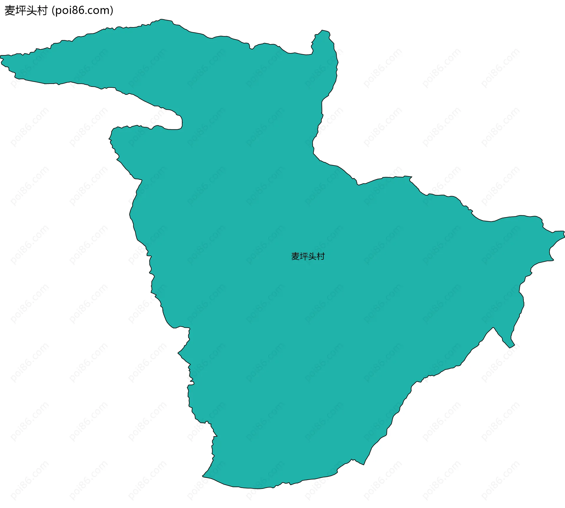 麦坪头村边界地图
