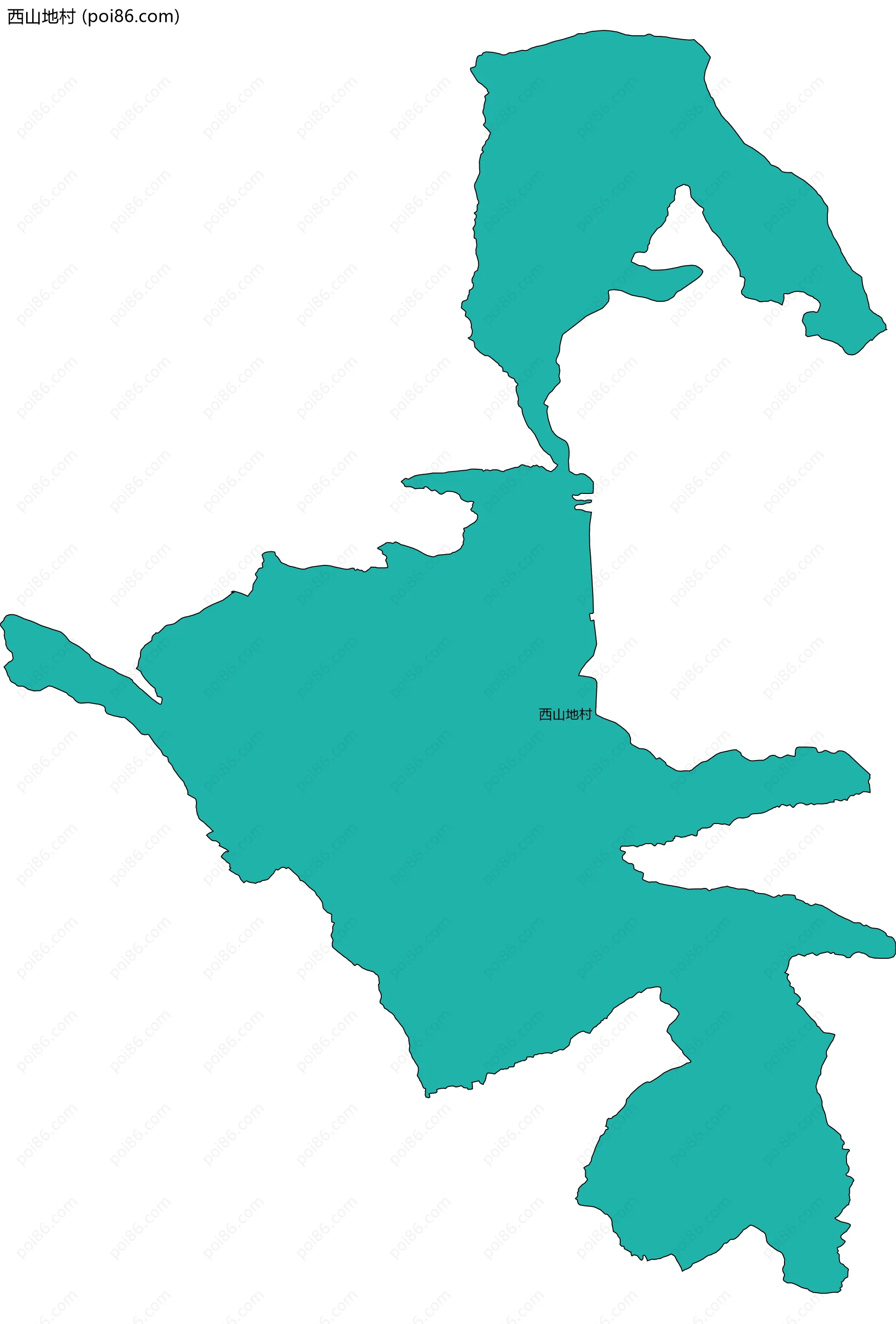 西山地村边界地图