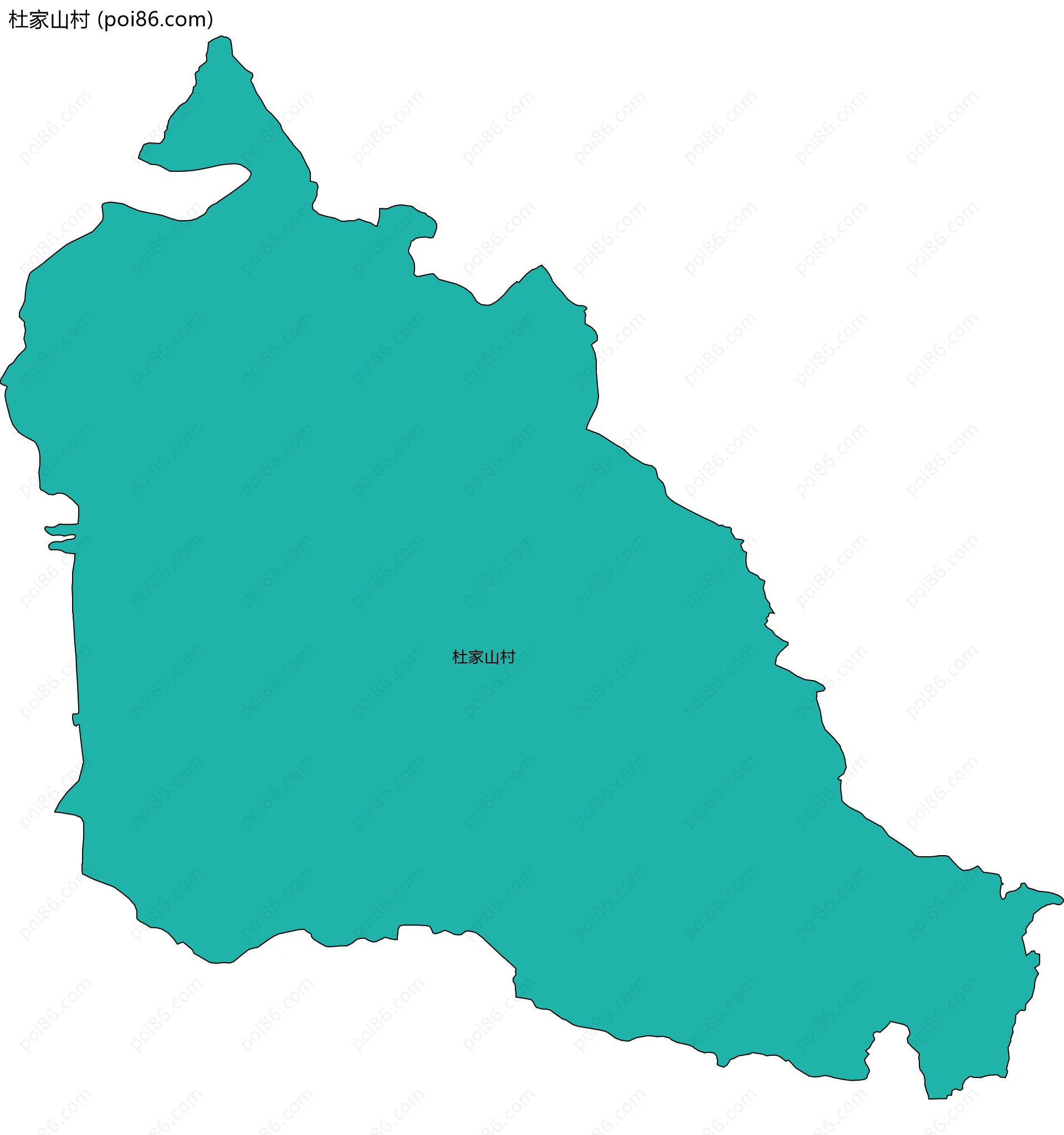 杜家山村边界地图