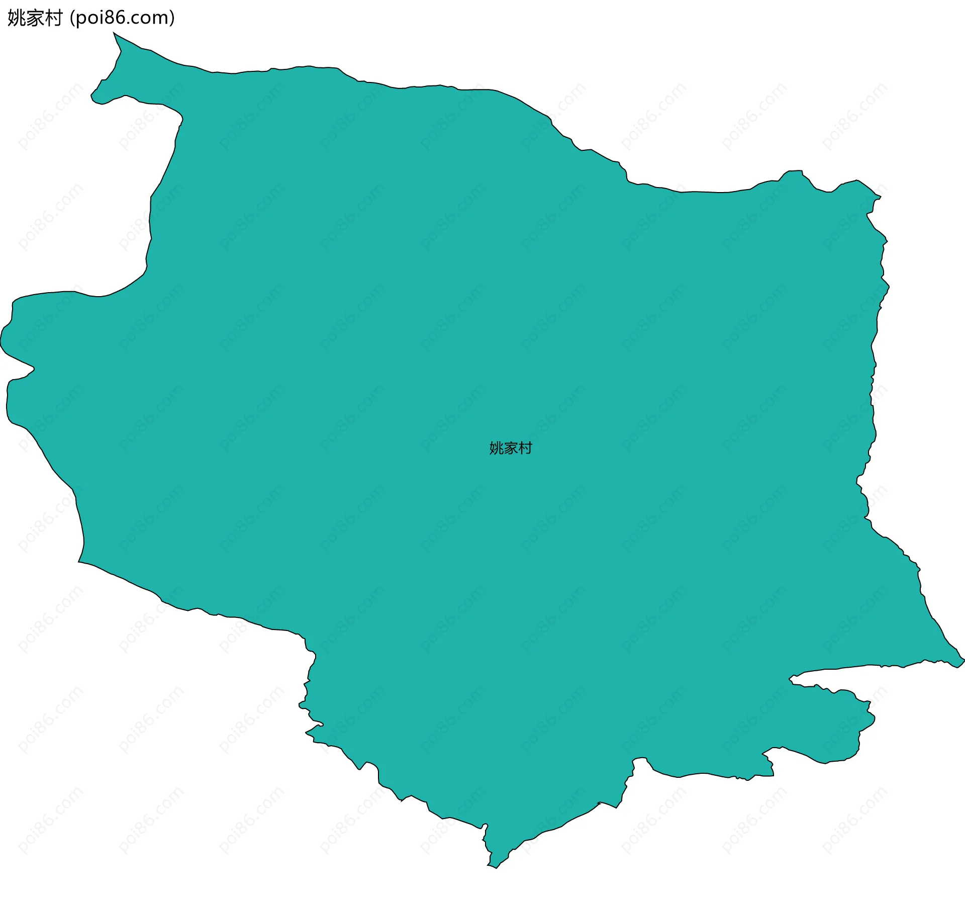 姚家村边界地图