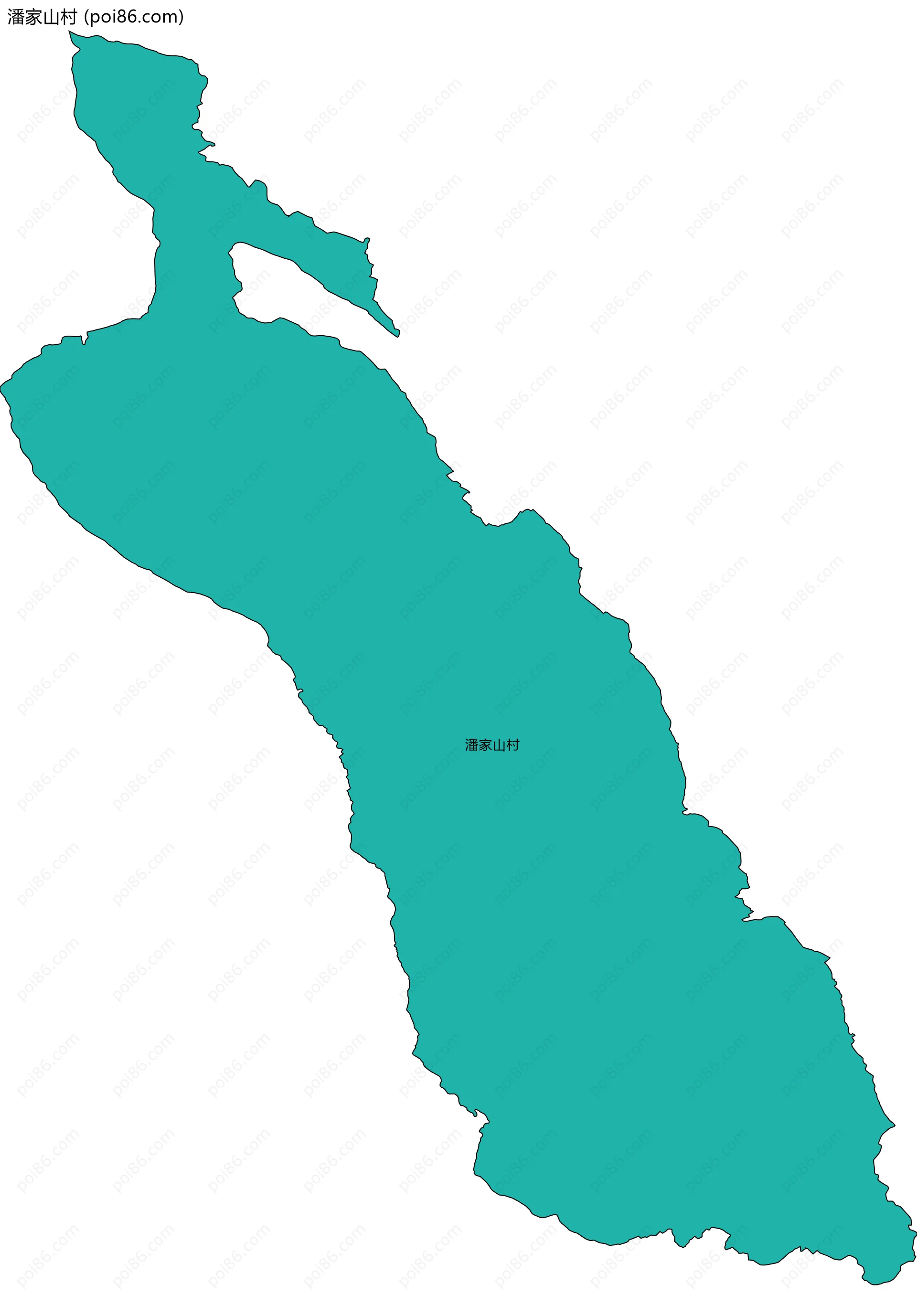 潘家山村边界地图