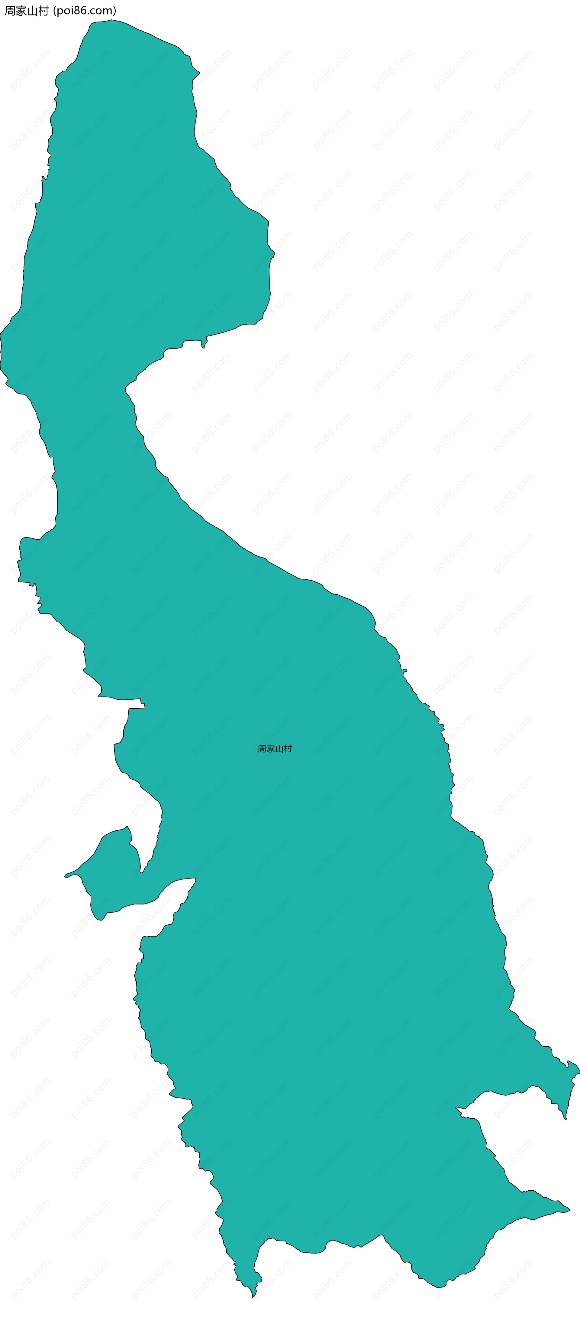 周家山村边界地图