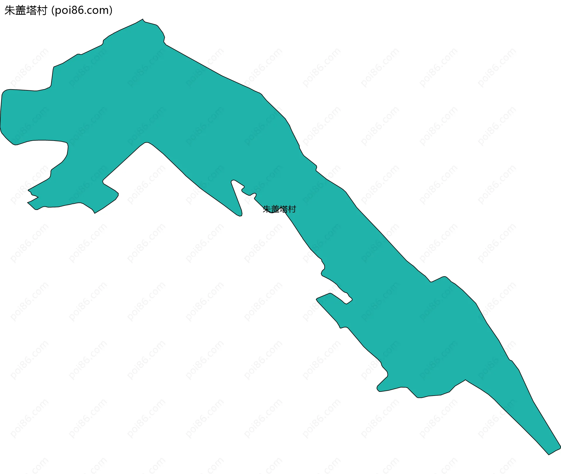 朱盖塔村边界地图