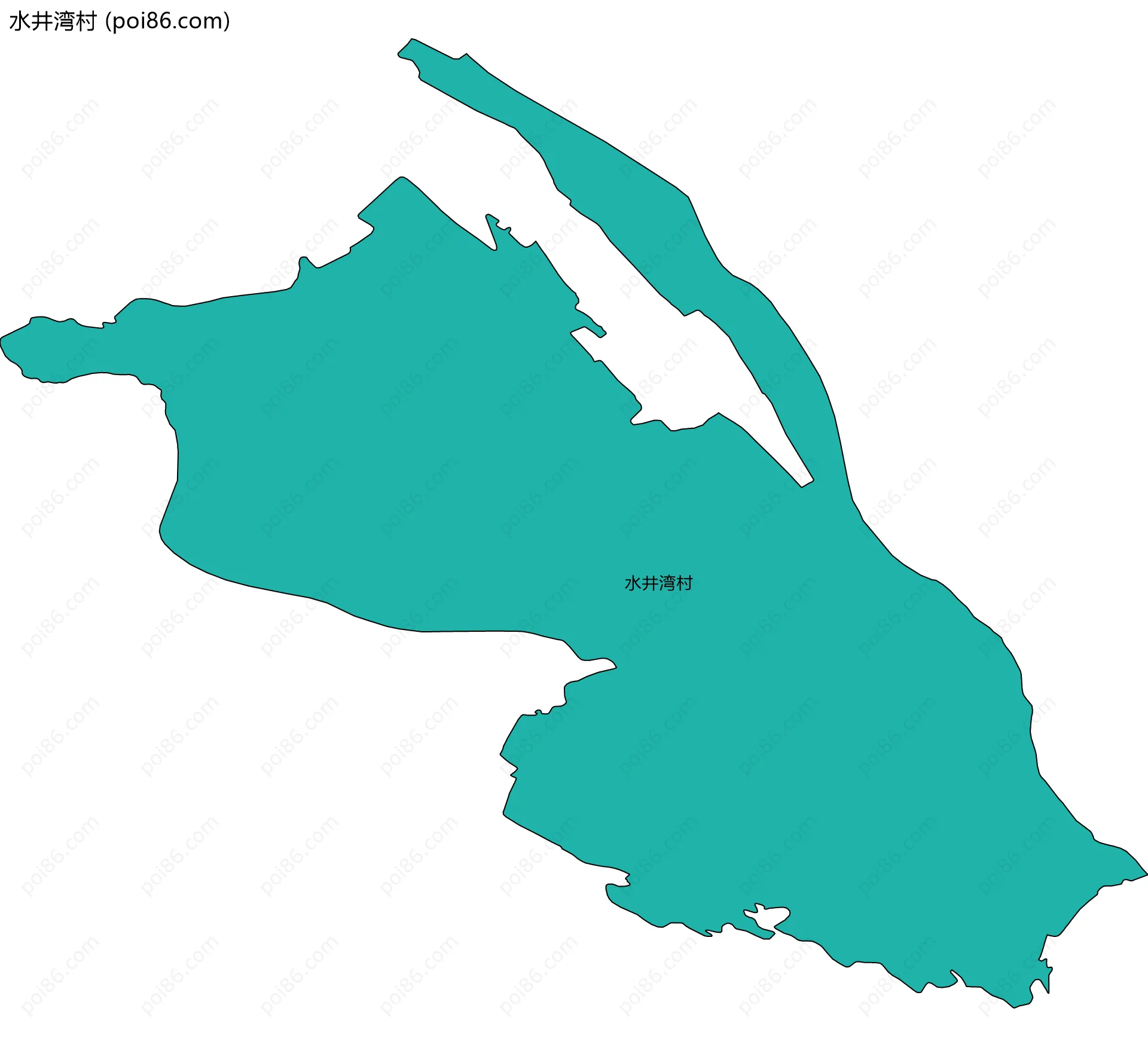 水井湾村边界地图