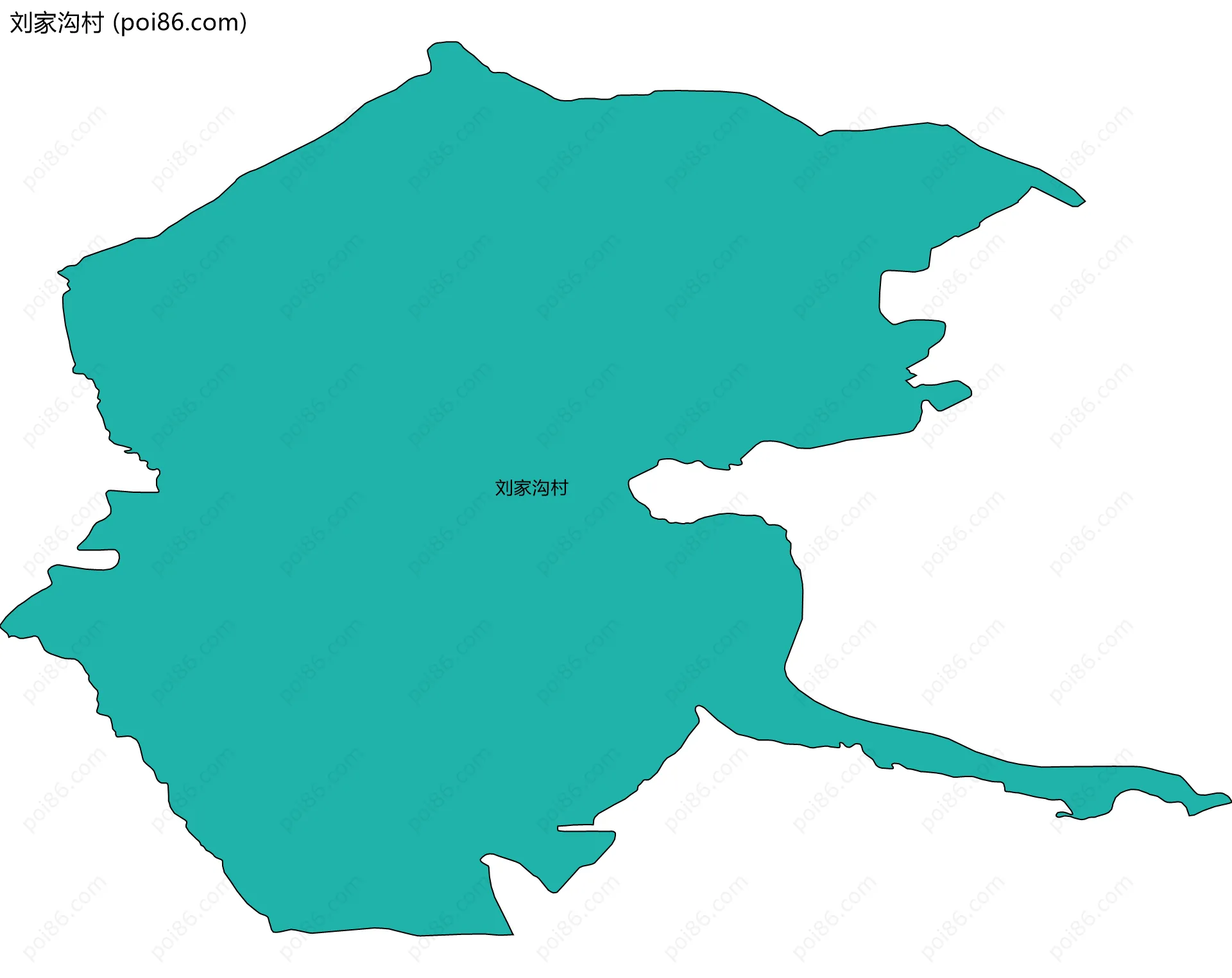 刘家沟村边界地图