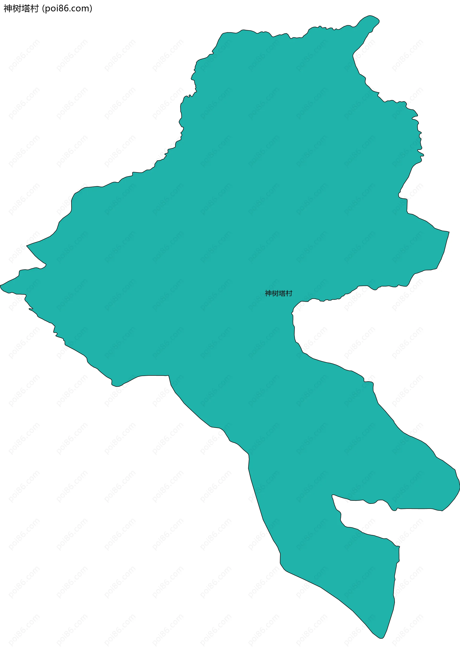 神树塔村边界地图