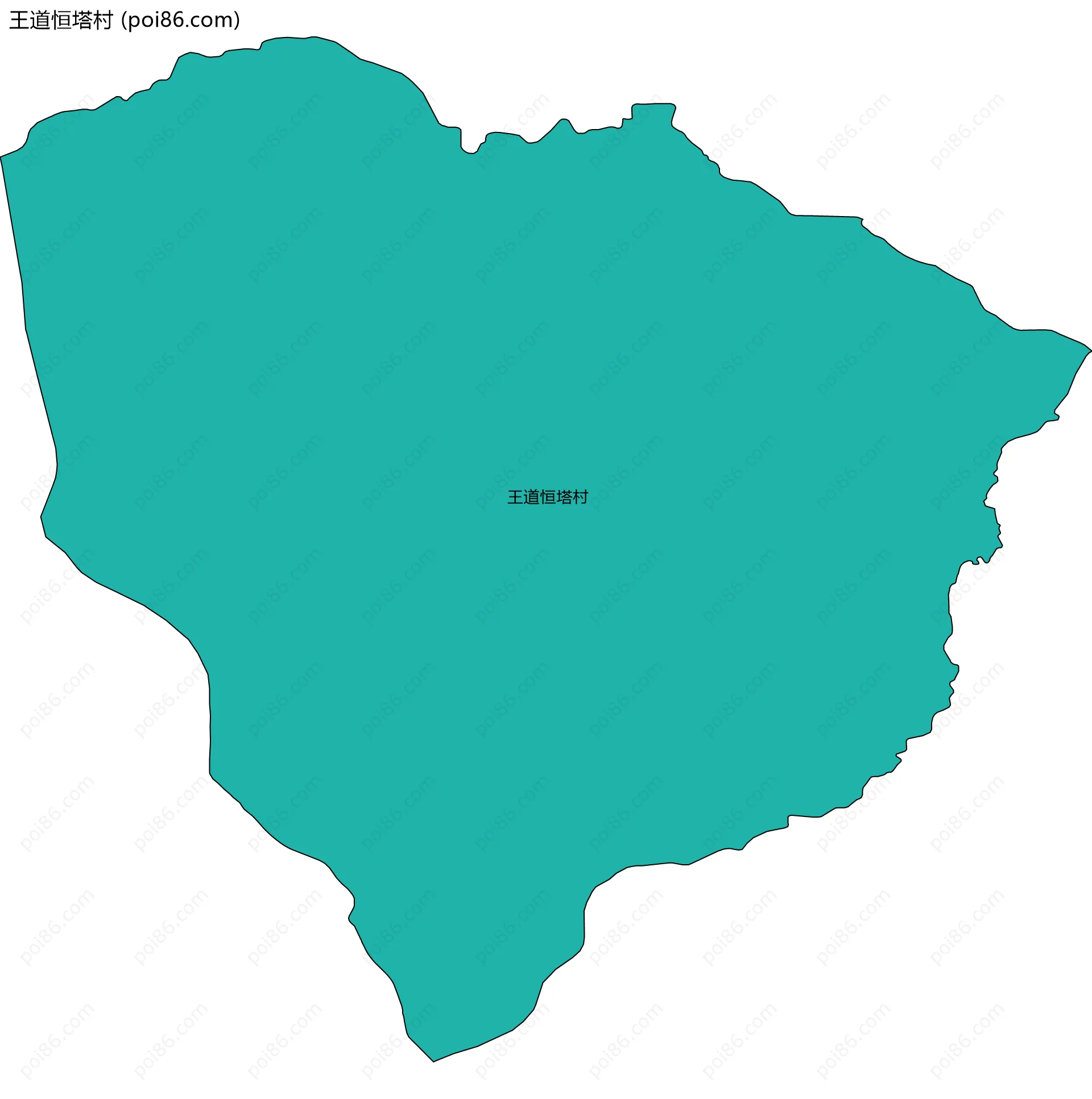 王道恒塔村边界地图