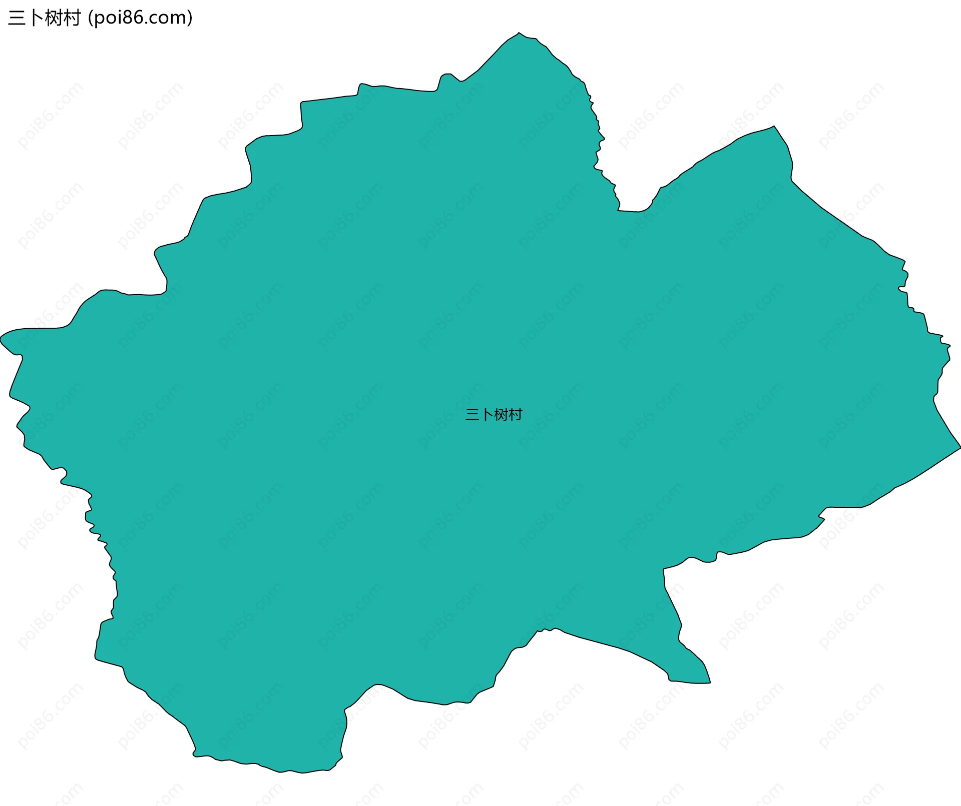 三卜树村边界地图