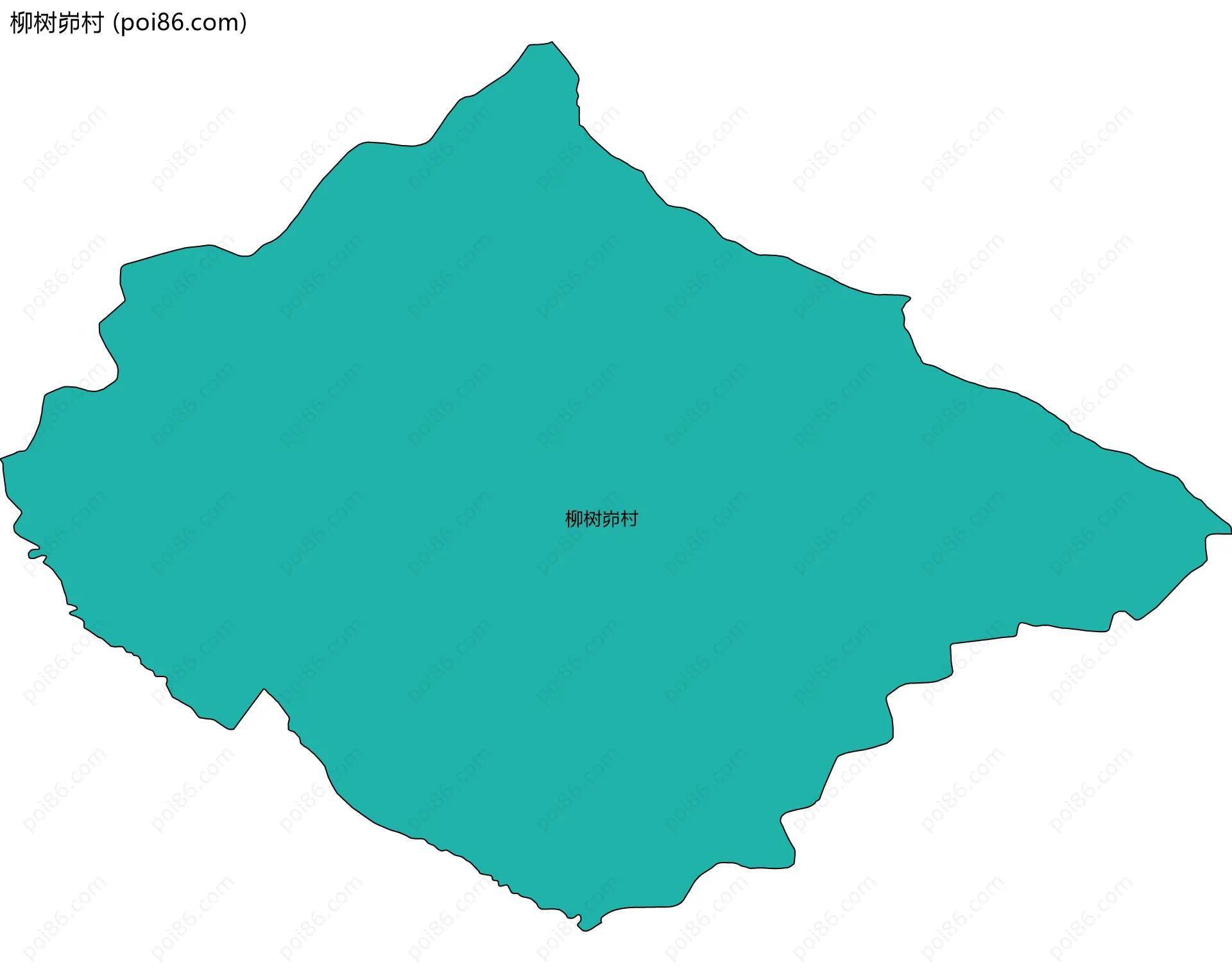 柳树峁村边界地图