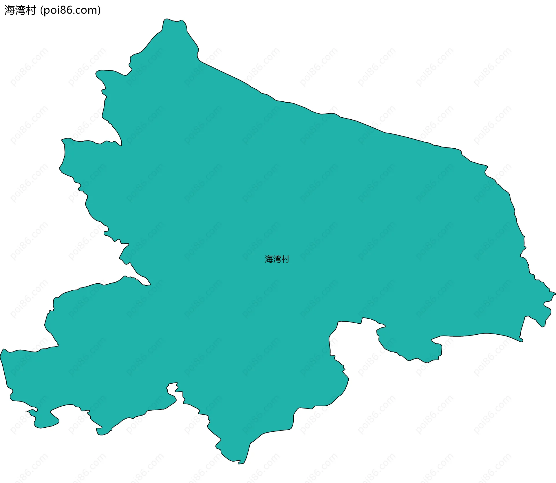 海湾村边界地图