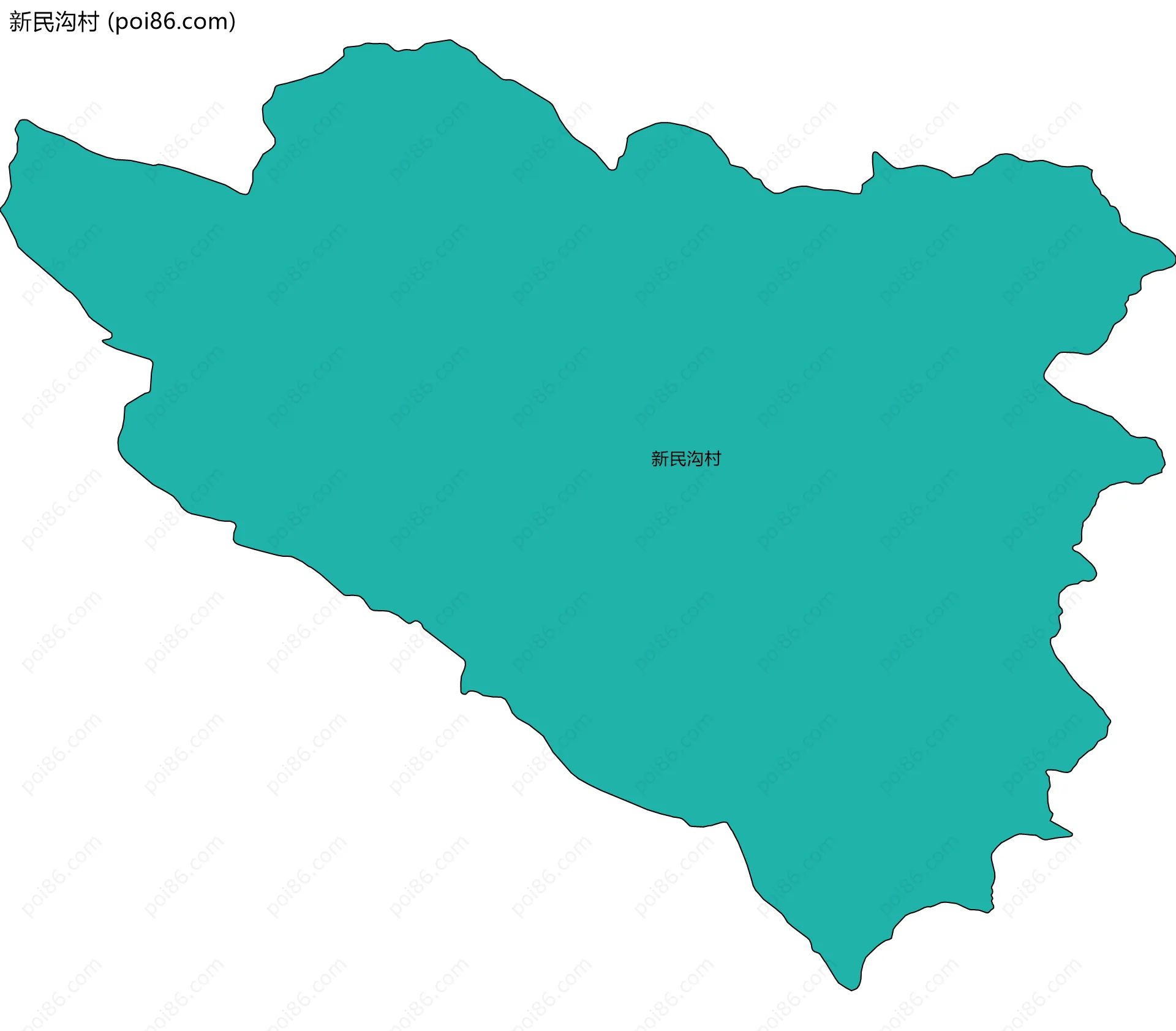 新民沟村边界地图