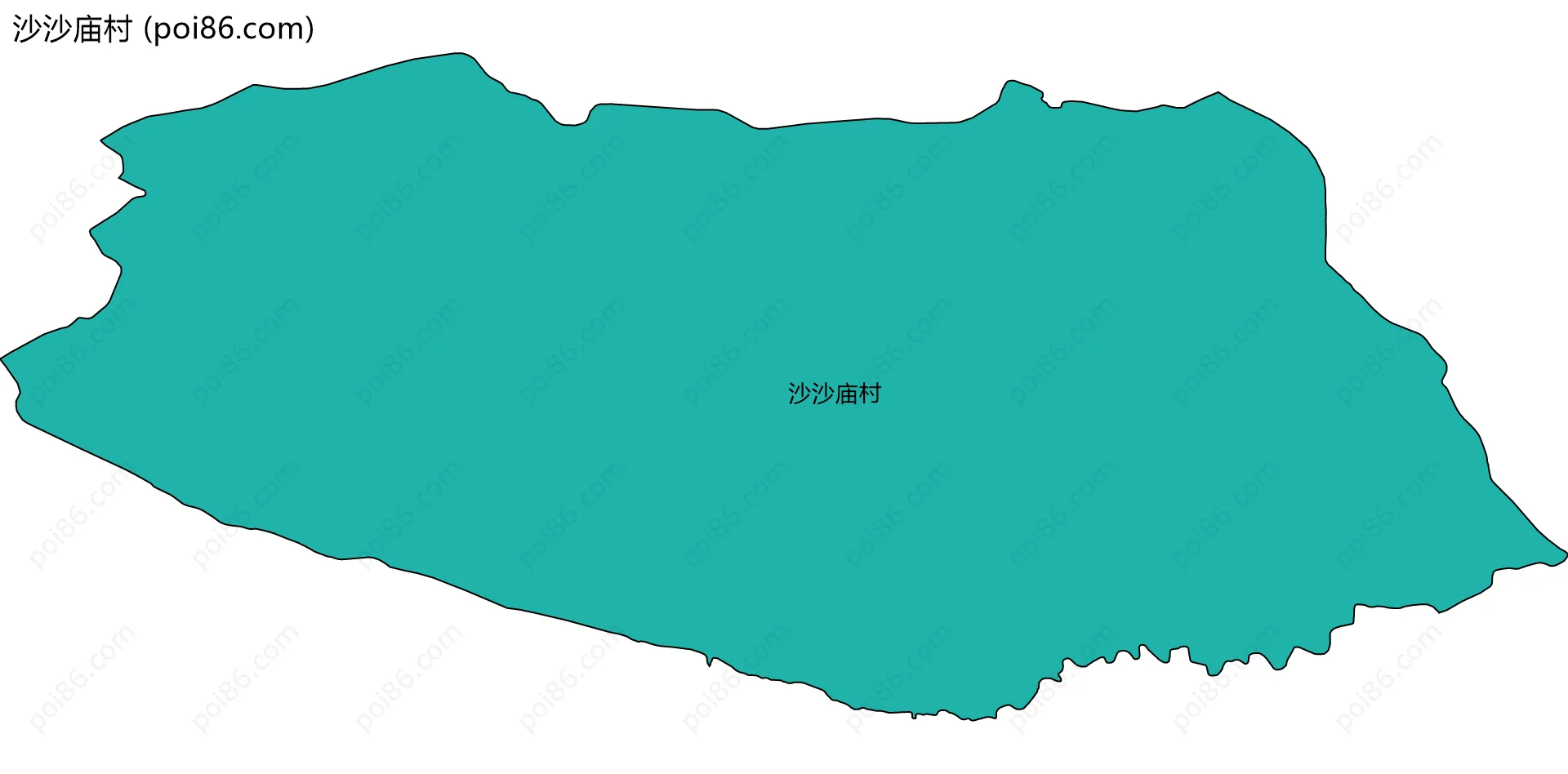 沙沙庙村边界地图
