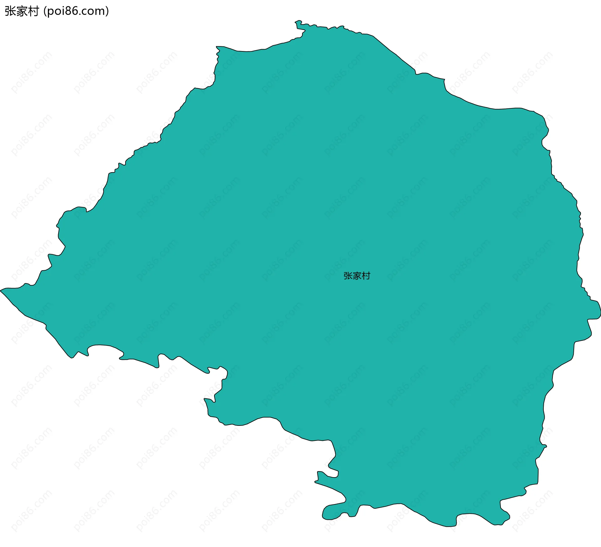 张家村边界地图