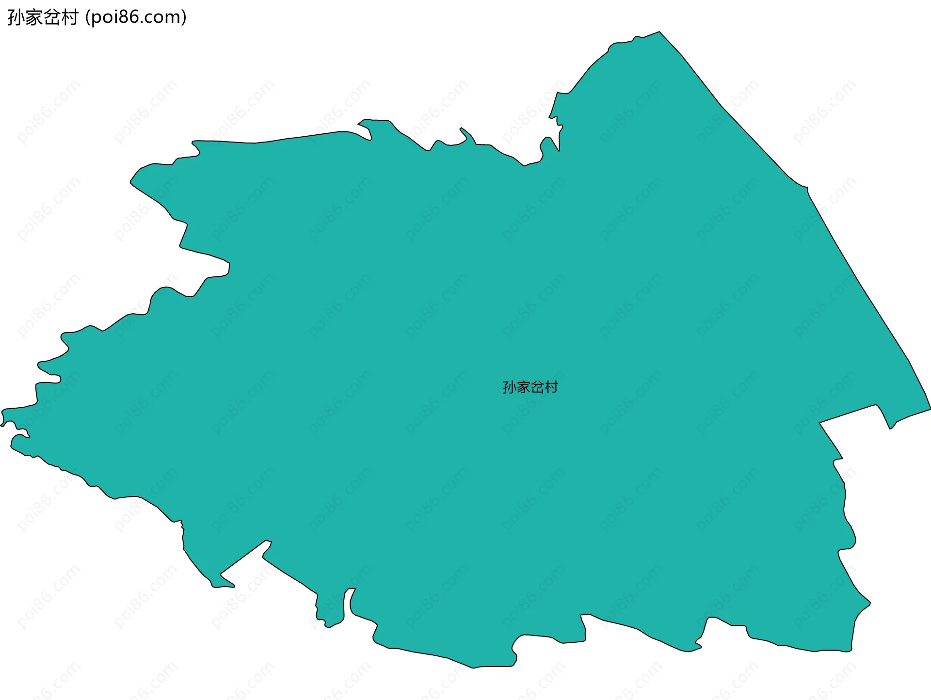 孙家岔村边界地图