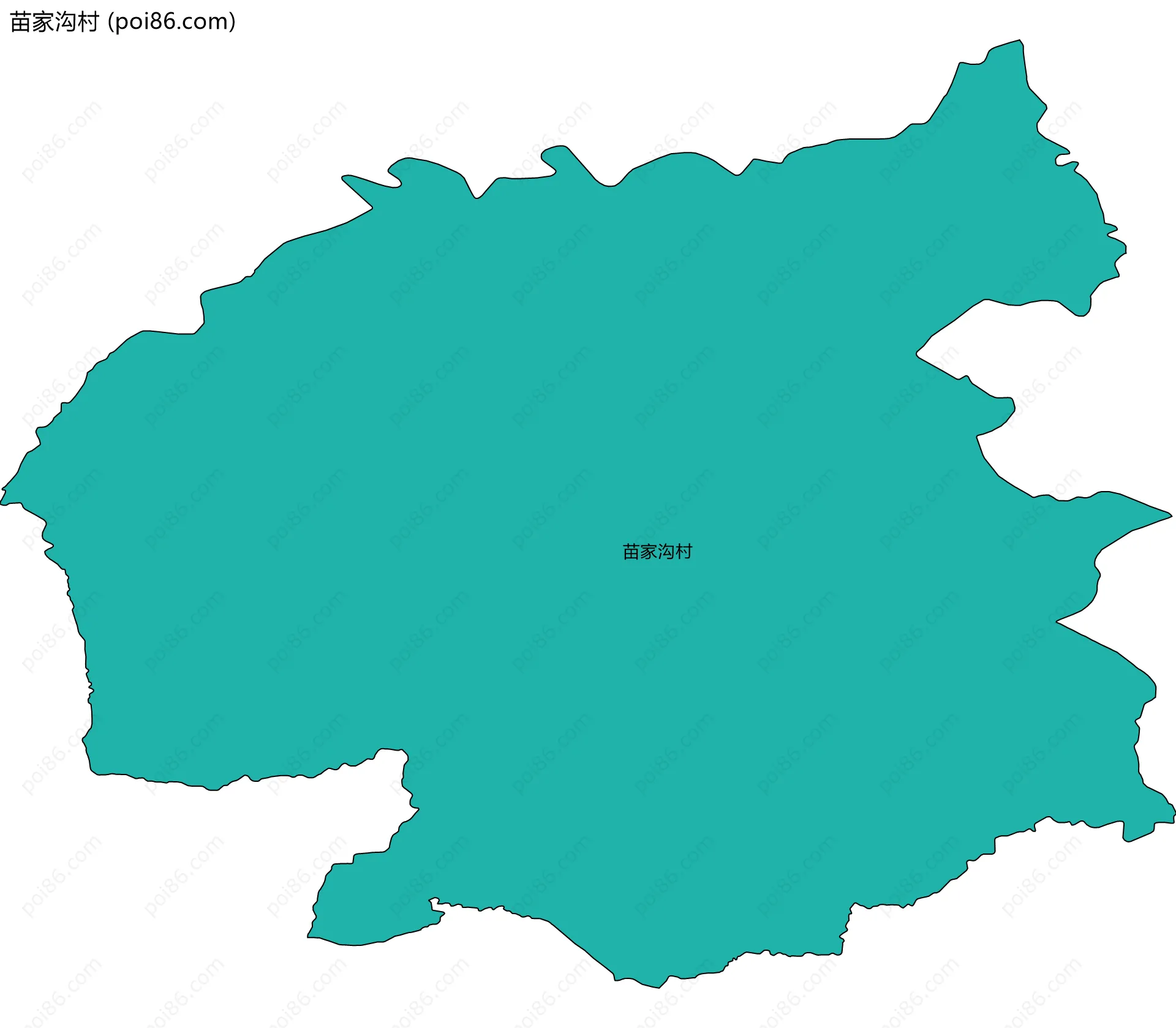 苗家沟村边界地图