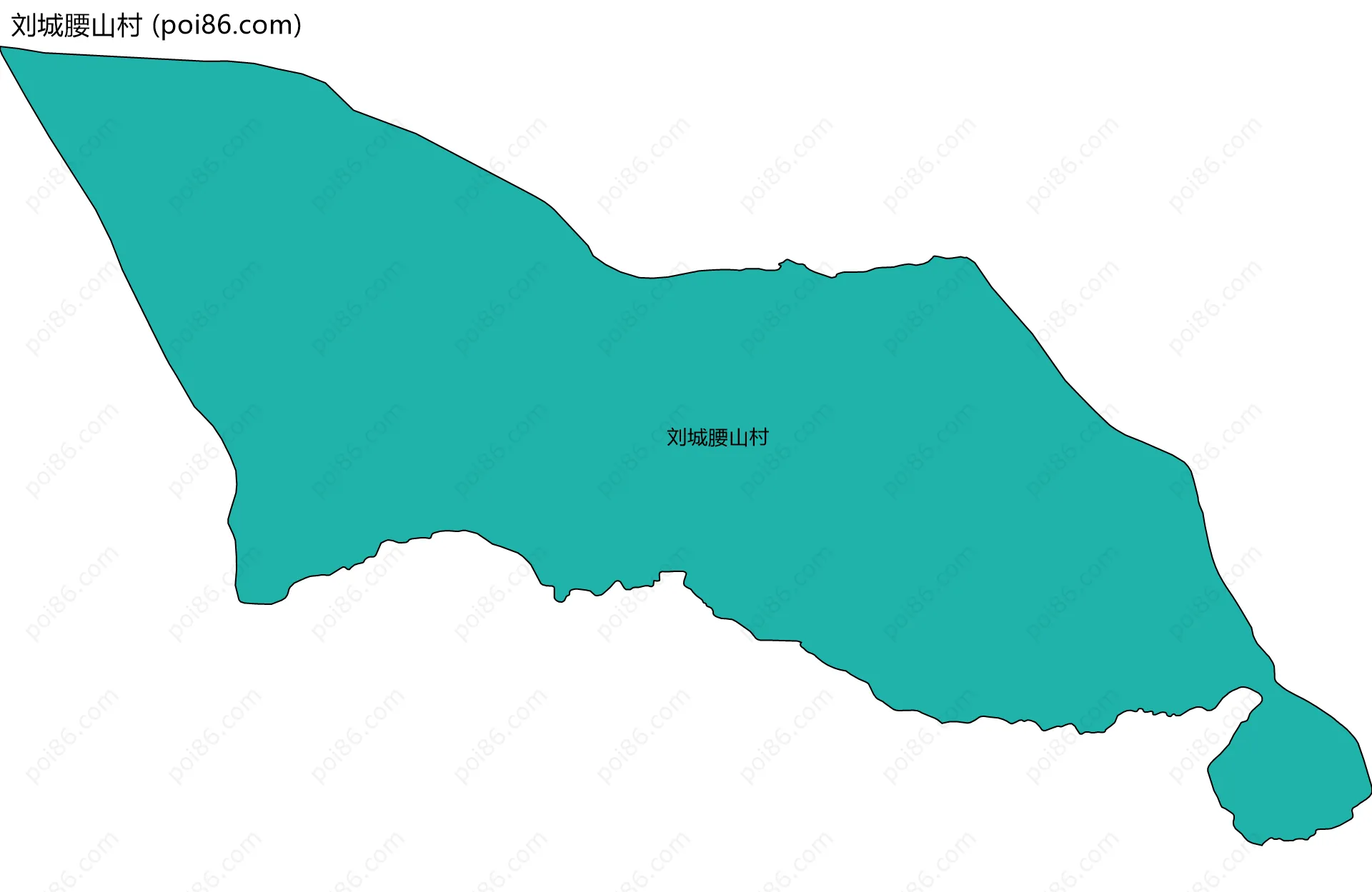 刘城腰山村边界地图