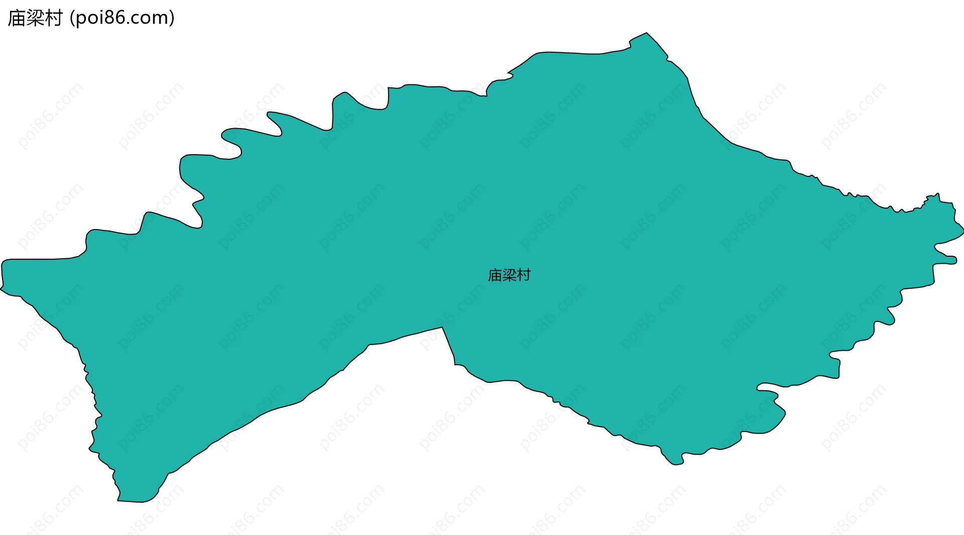 庙梁村边界地图