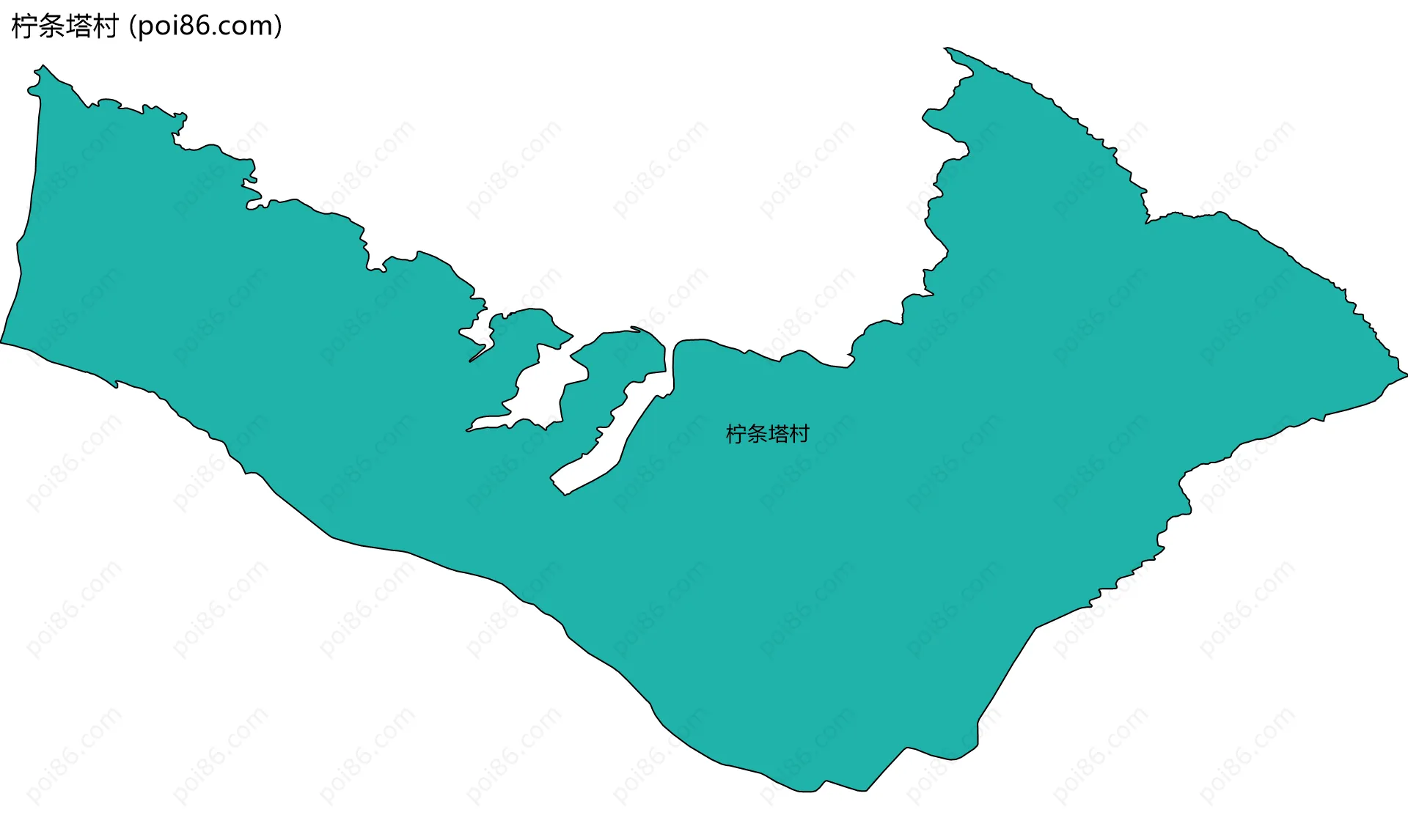 柠条塔村边界地图