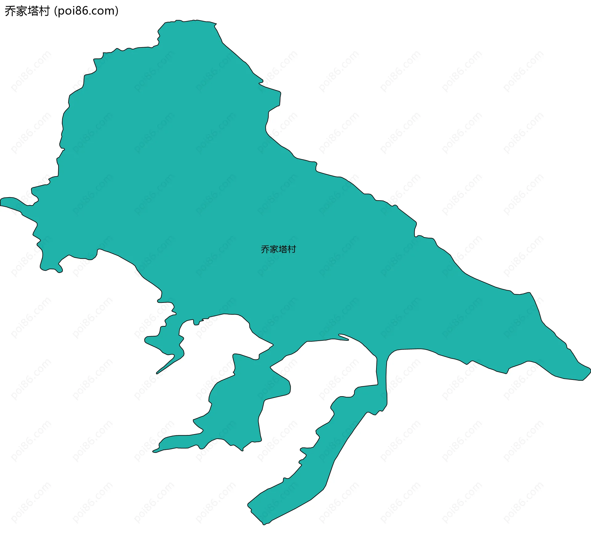 乔家塔村边界地图