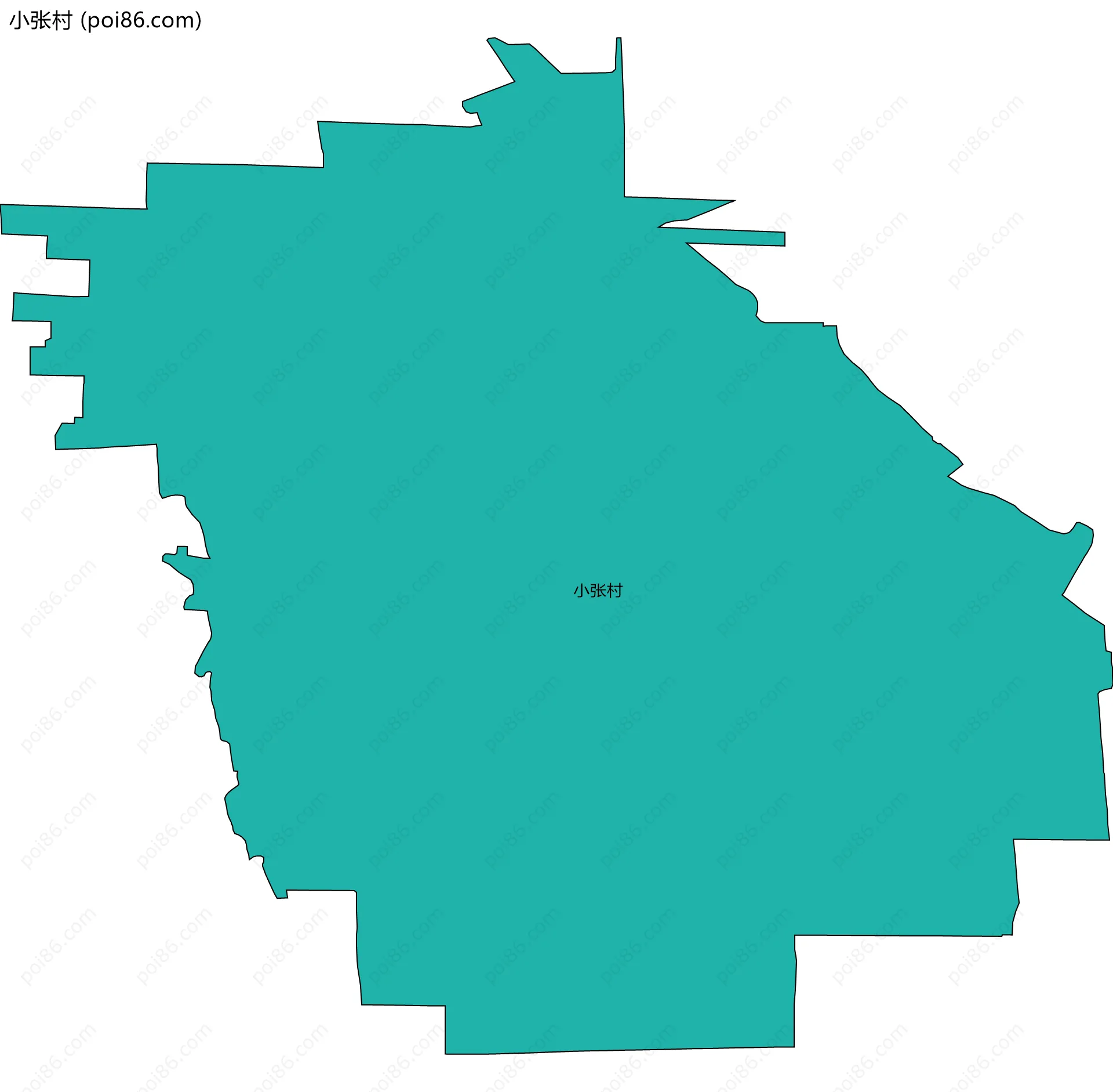 小张村边界地图