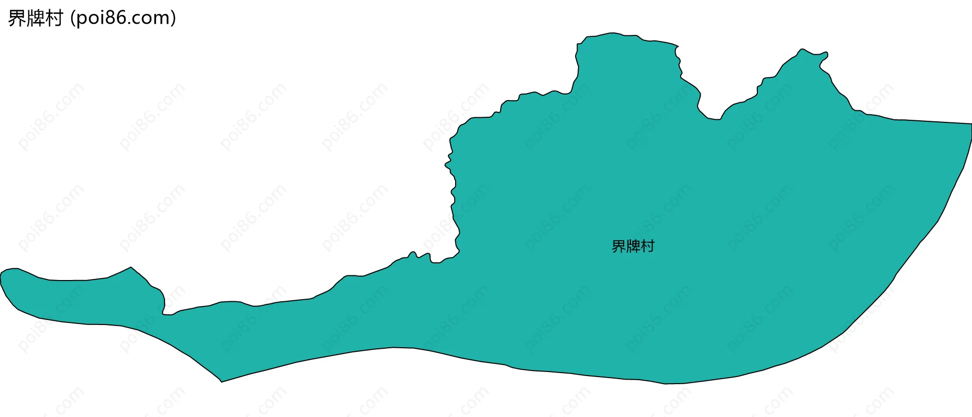 界牌村边界地图