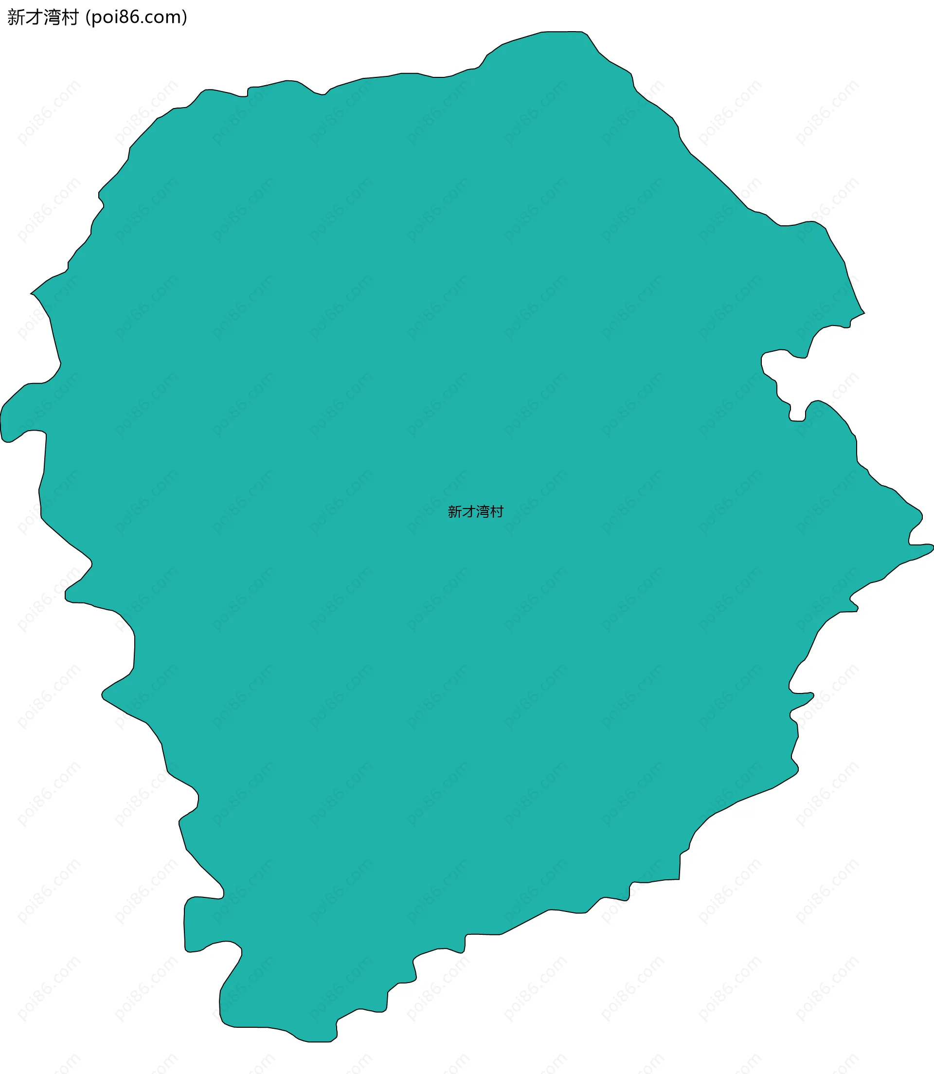 新才湾村边界地图