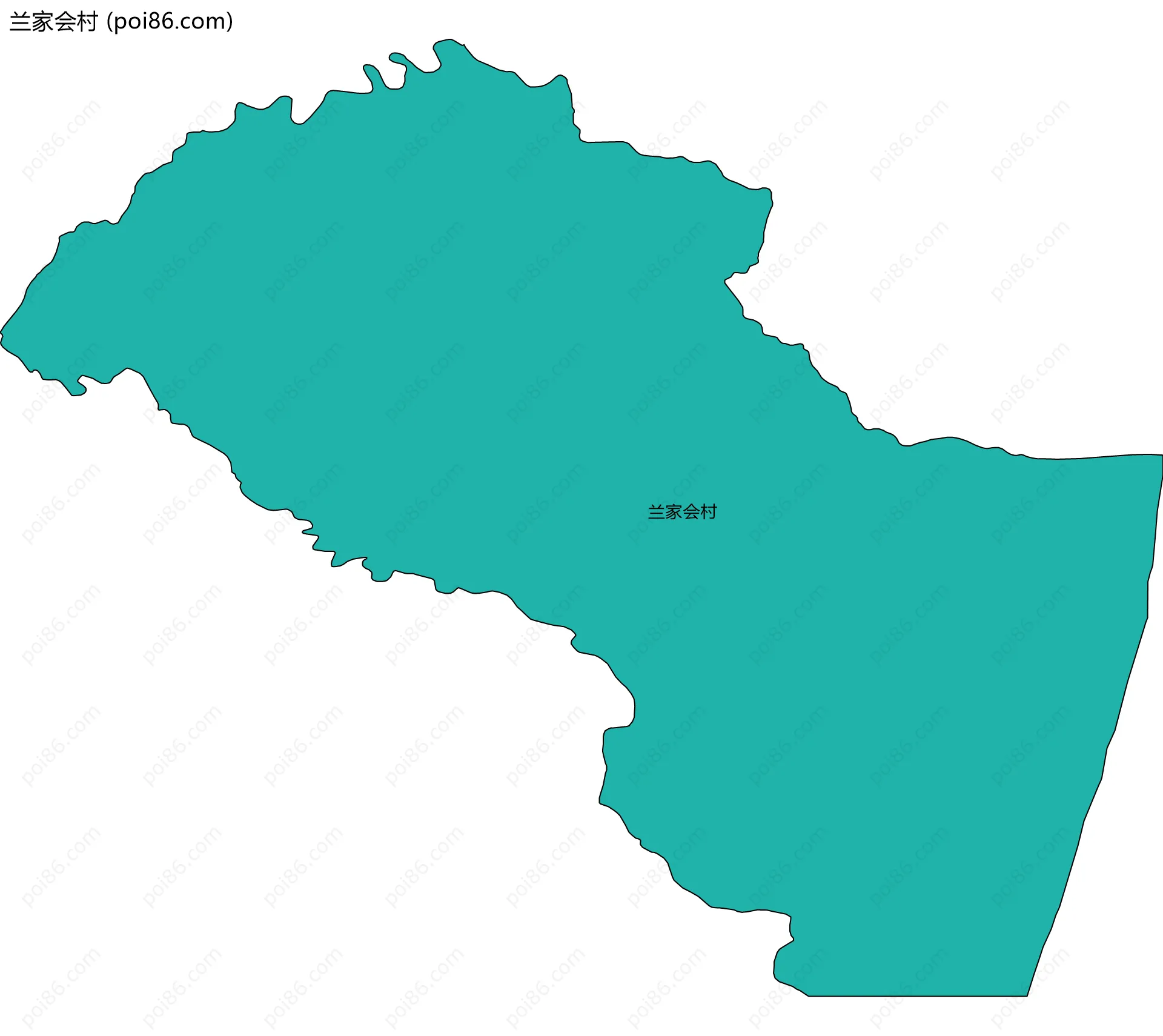 兰家会村边界地图