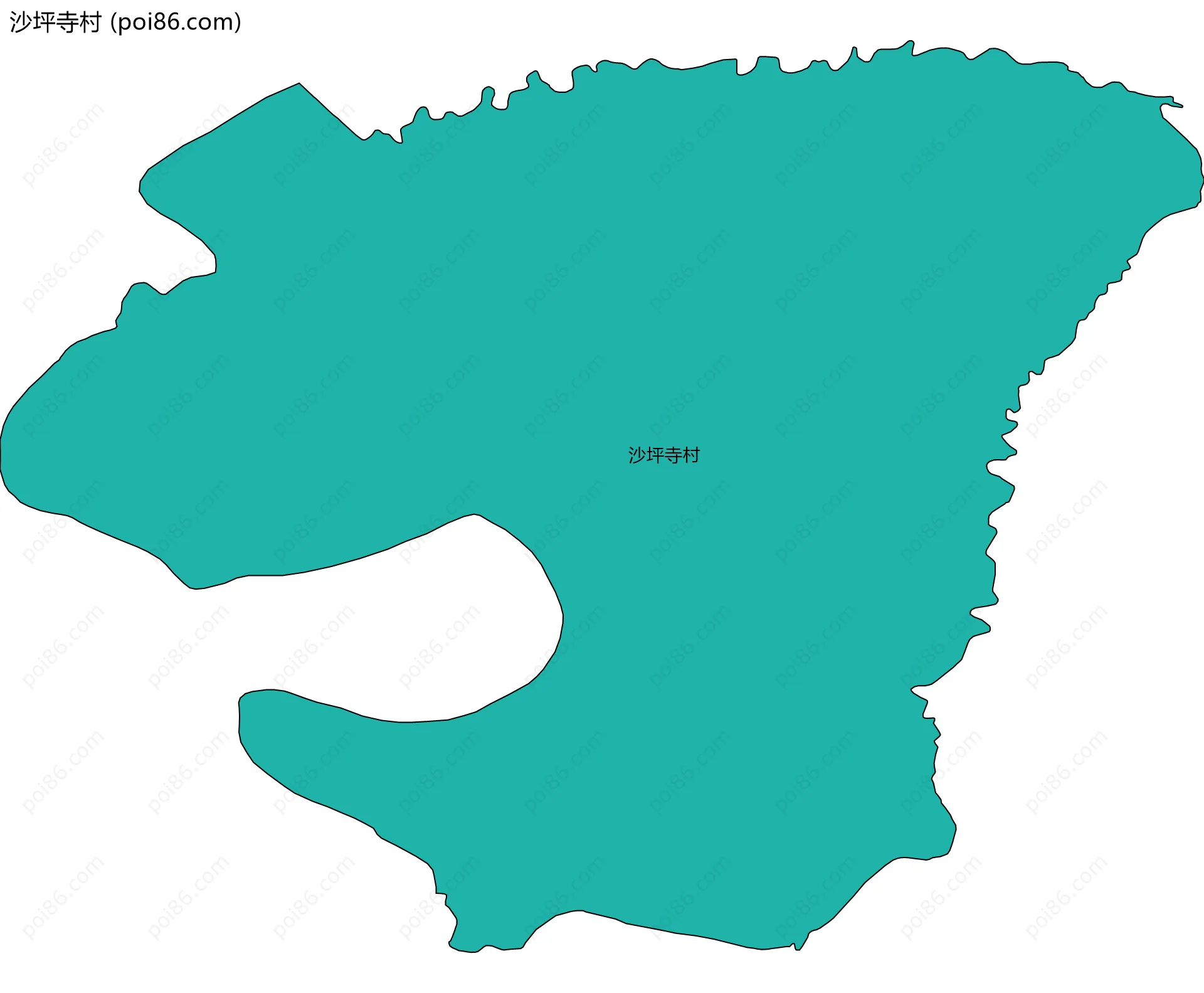 沙坪寺村边界地图