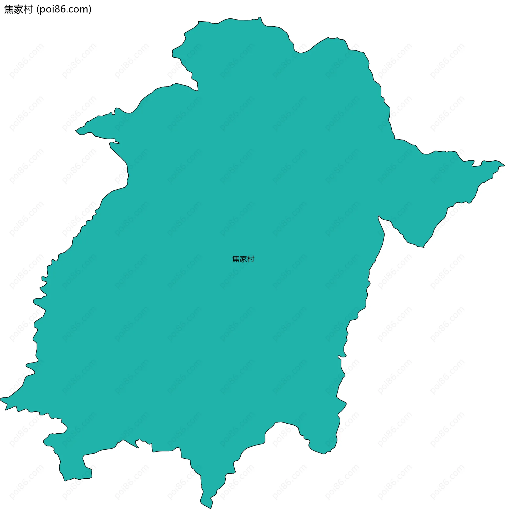 焦家村边界地图