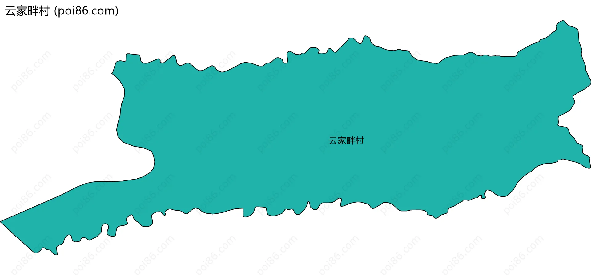 云家畔村边界地图