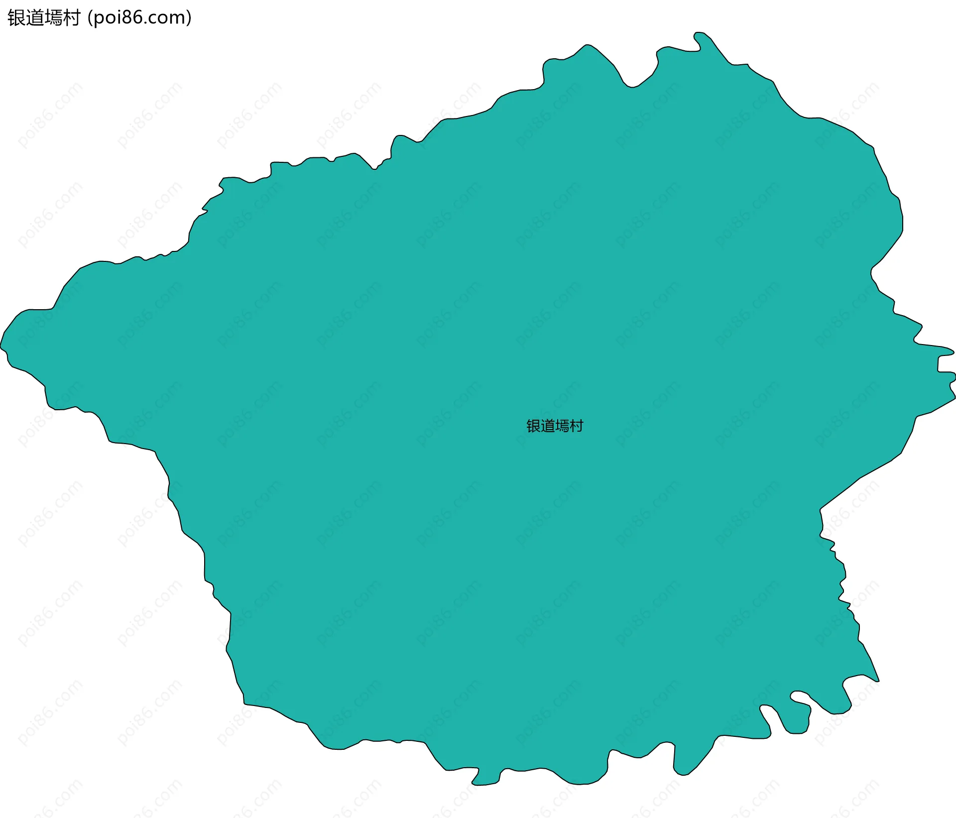银道墕村边界地图
