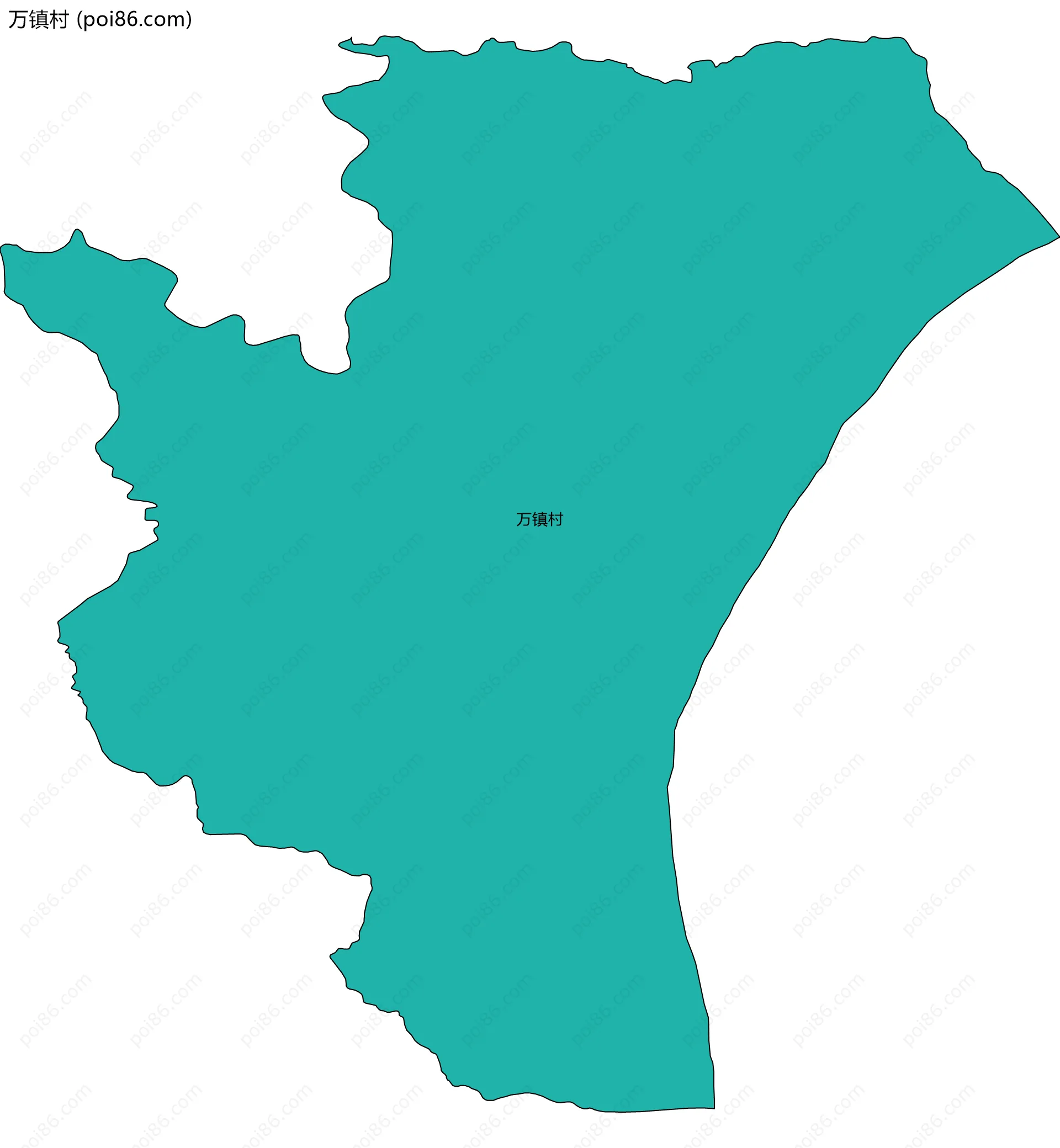 万镇村边界地图