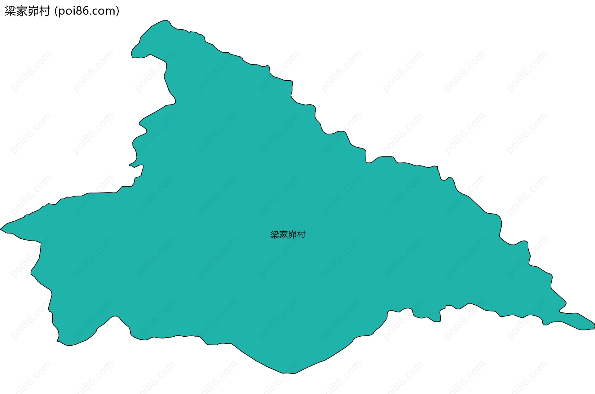 梁家峁村边界地图