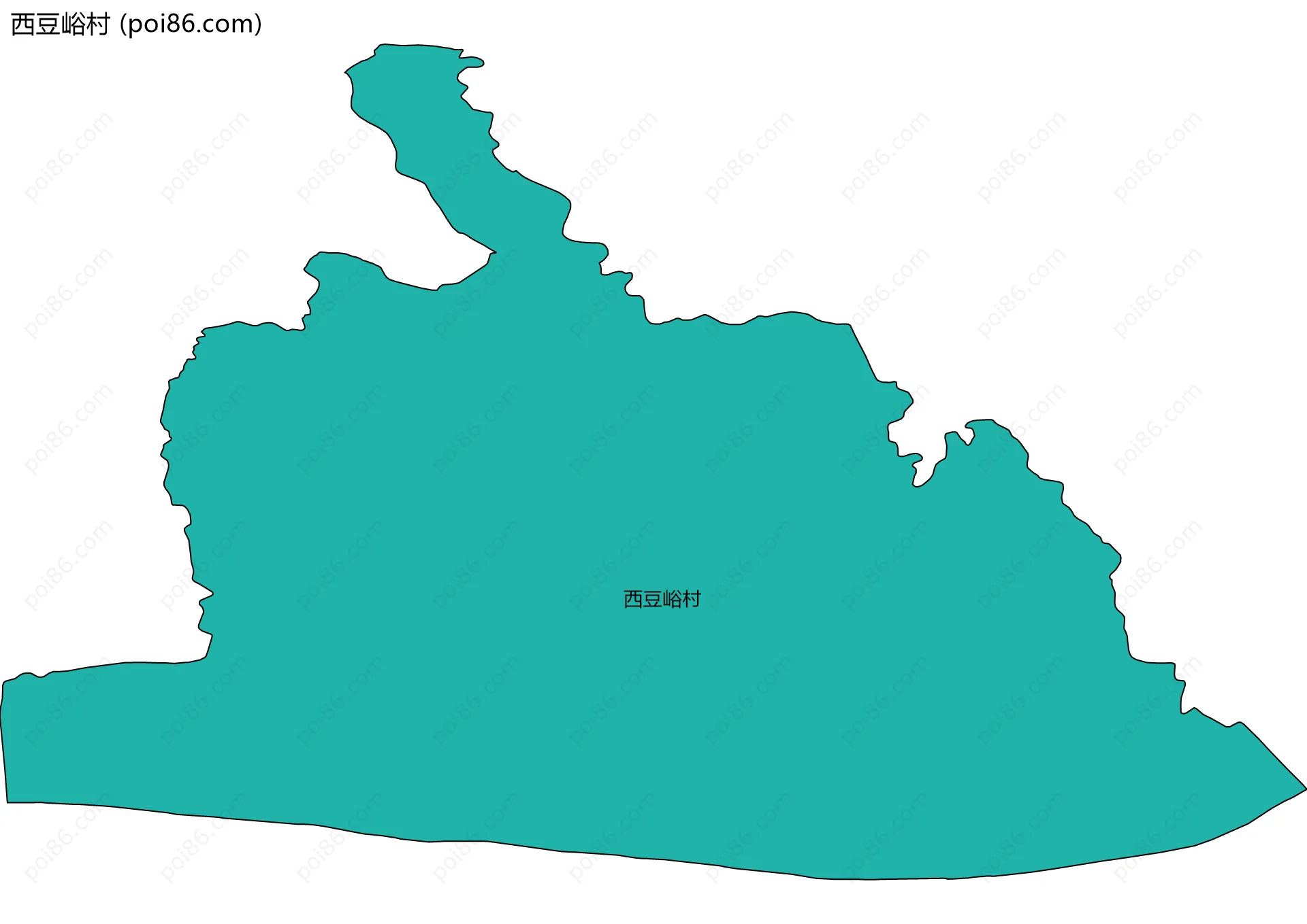 西豆峪村边界地图