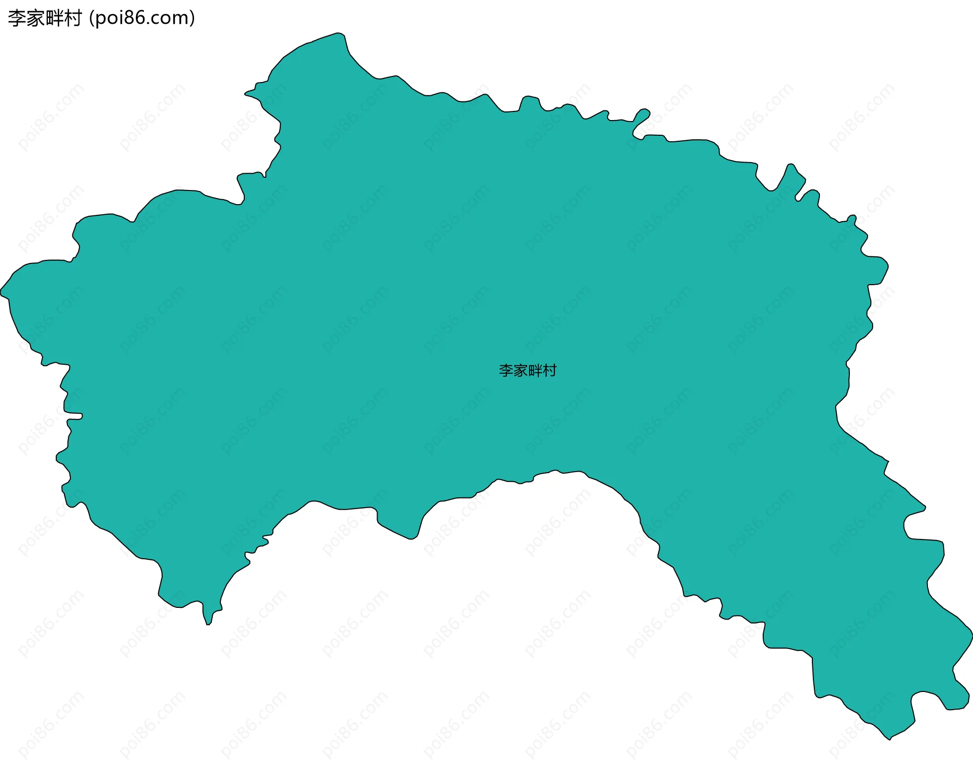 李家畔村边界地图