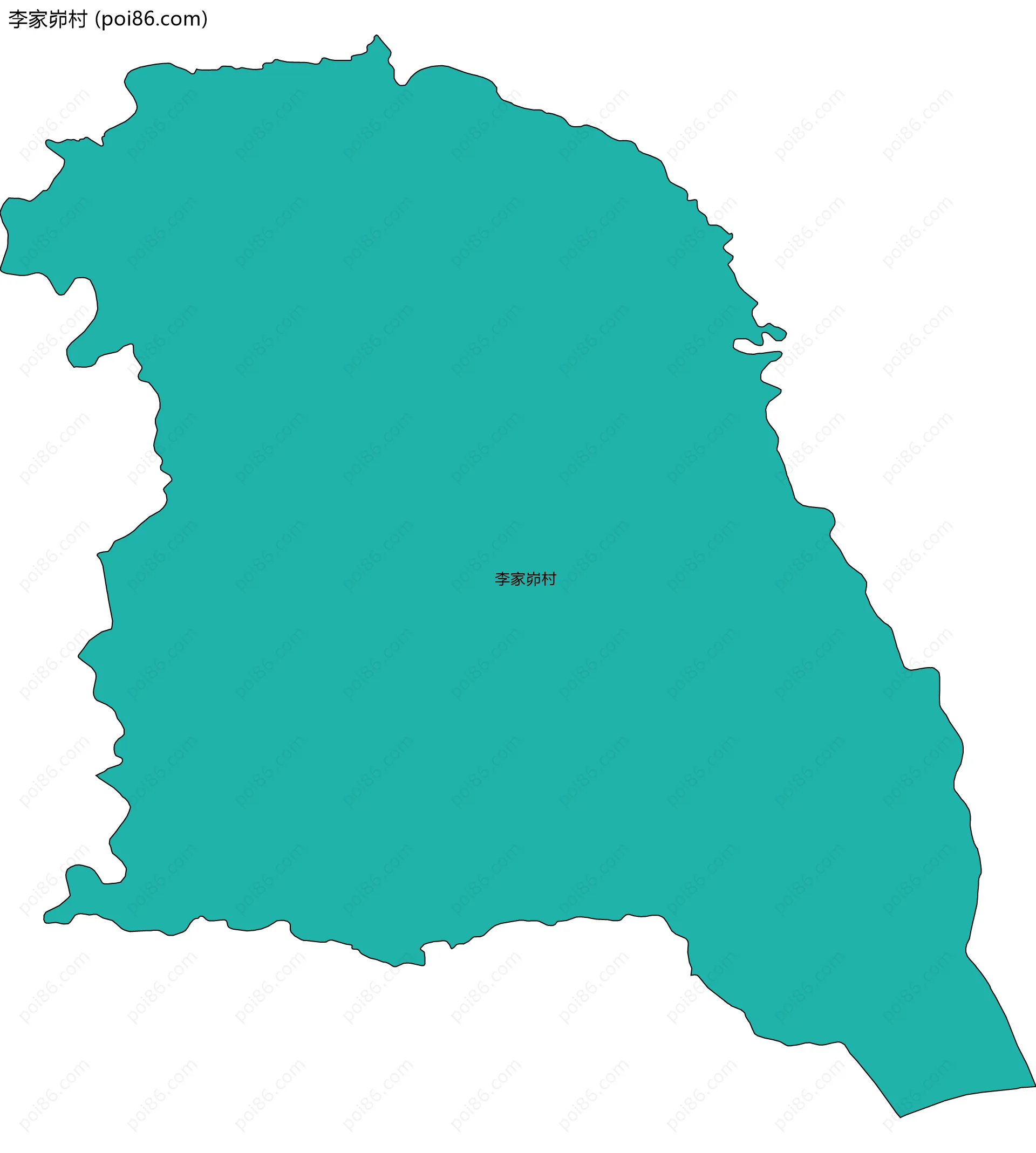 李家峁村边界地图