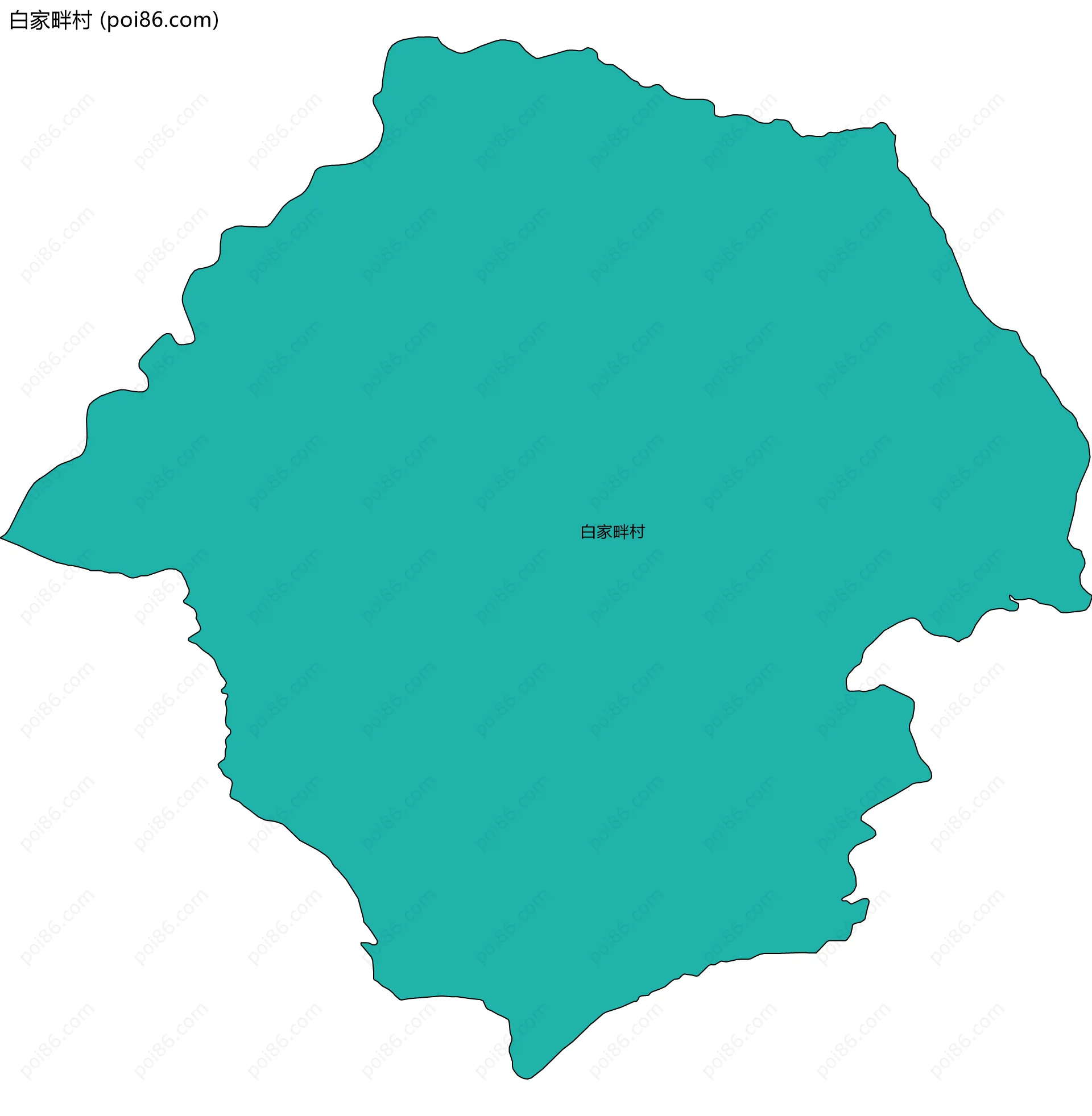 白家畔村边界地图