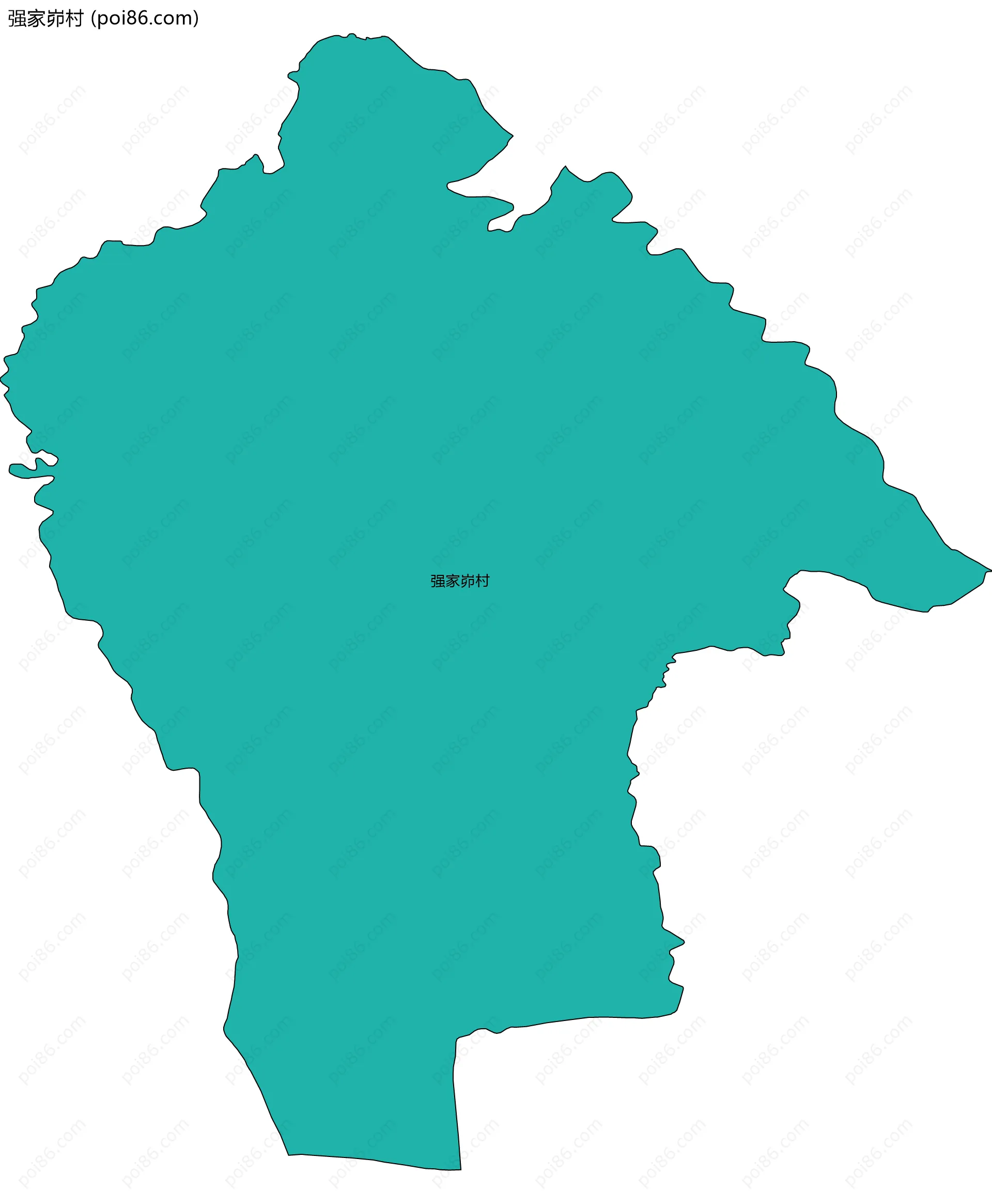 强家峁村边界地图