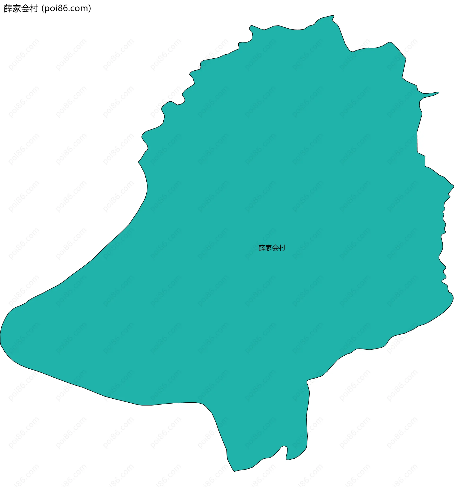 薛家会村边界地图