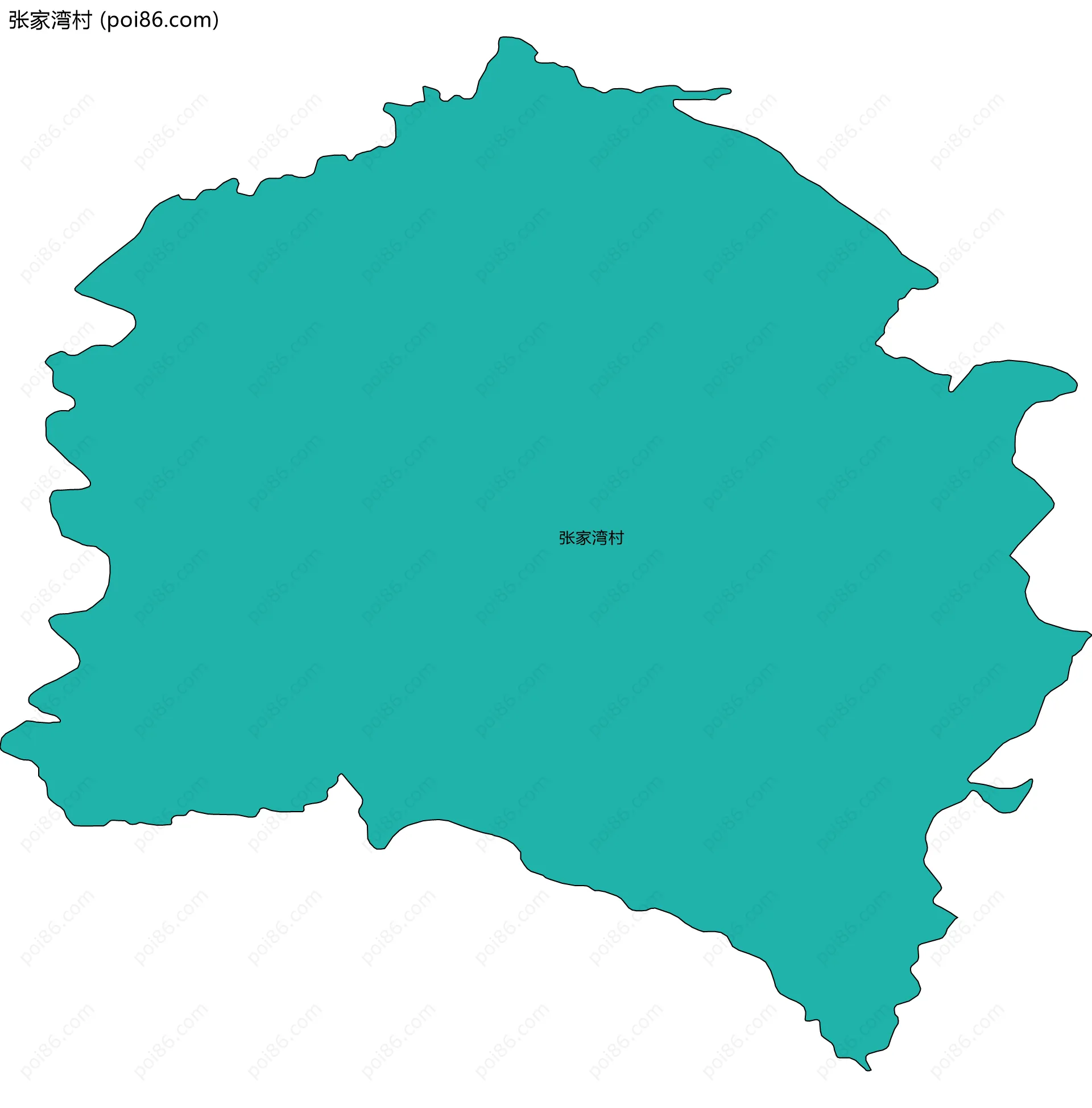 张家湾村边界地图