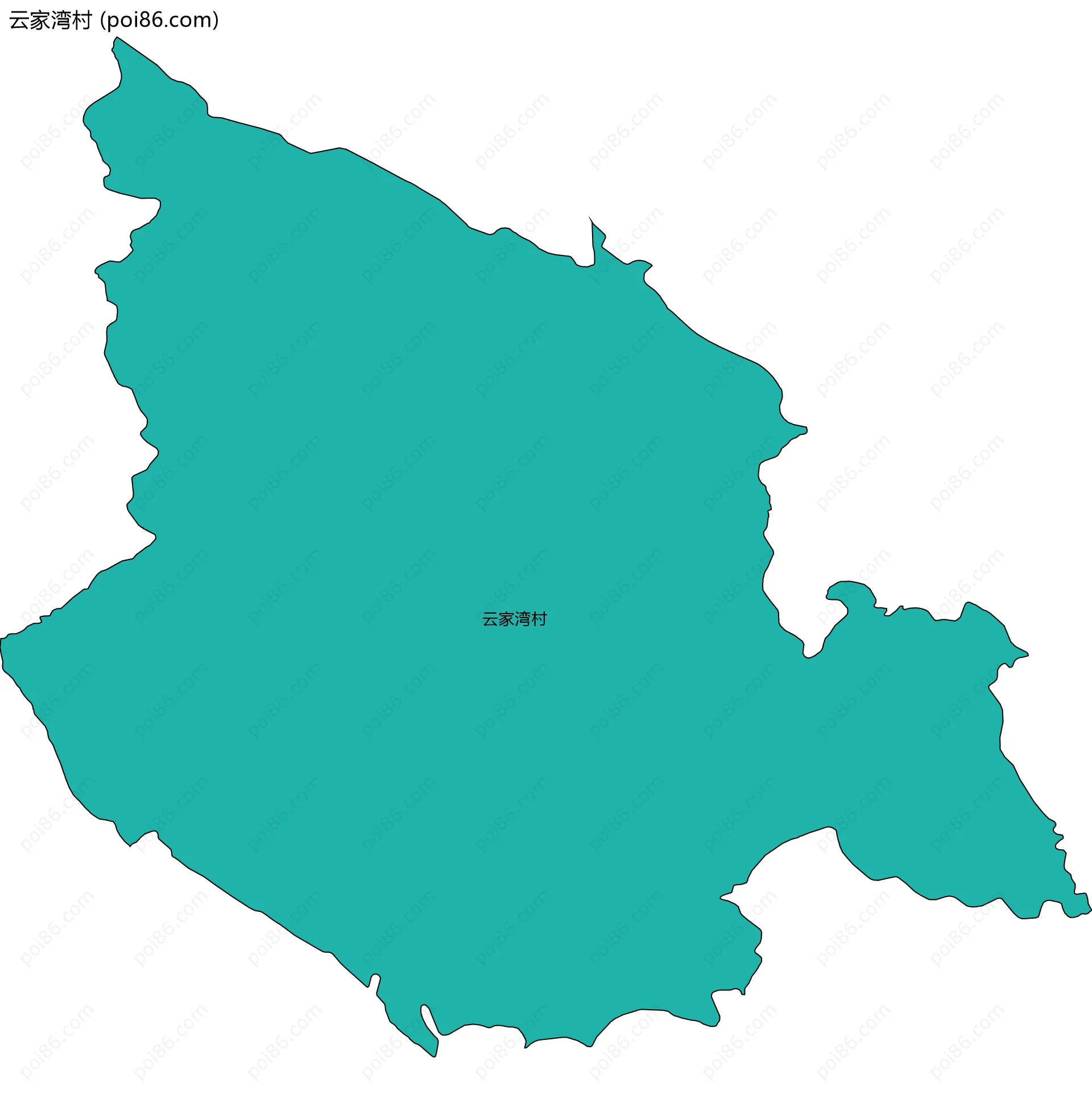云家湾村边界地图