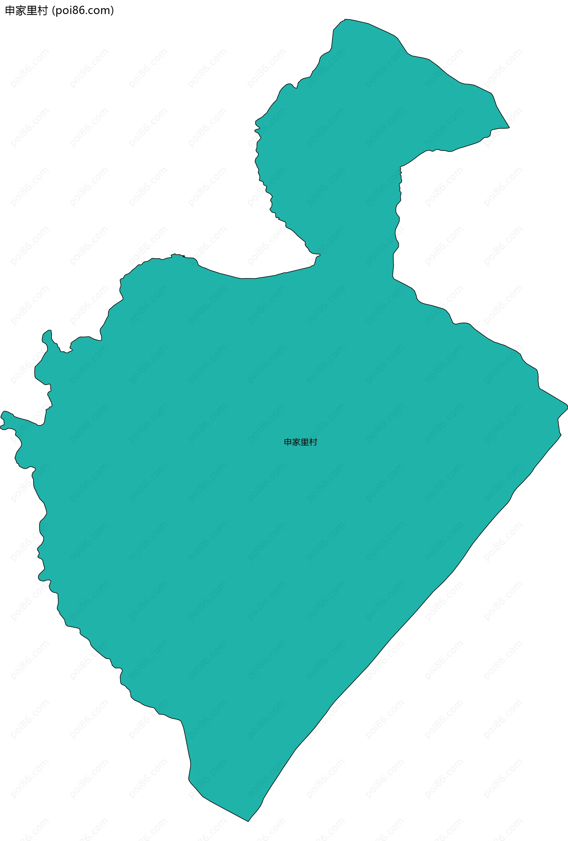 申家里村边界地图