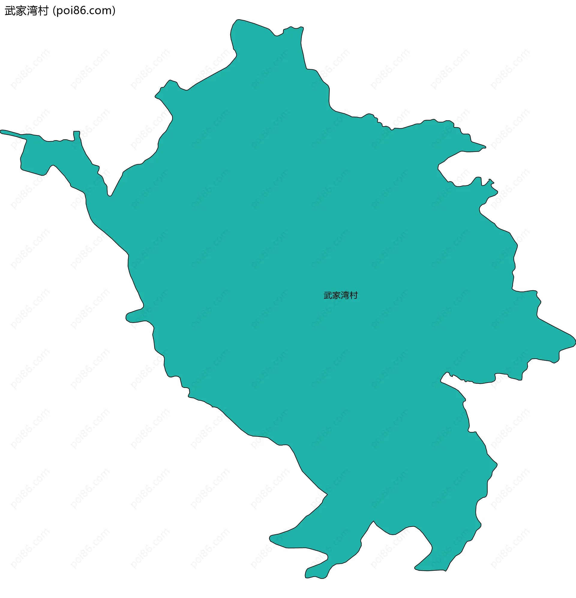 武家湾村边界地图