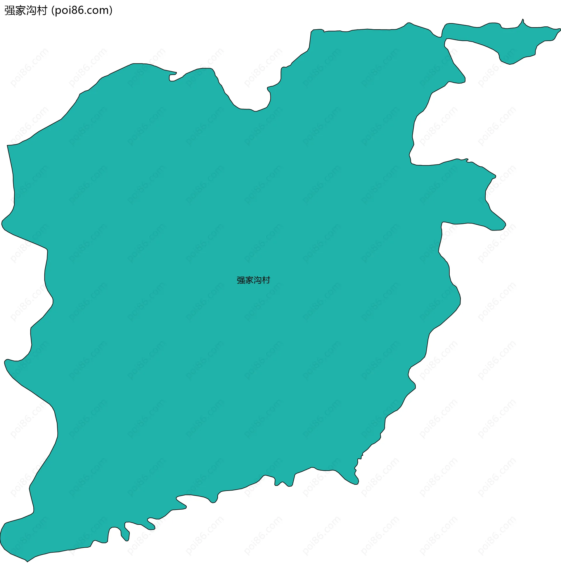 强家沟村边界地图