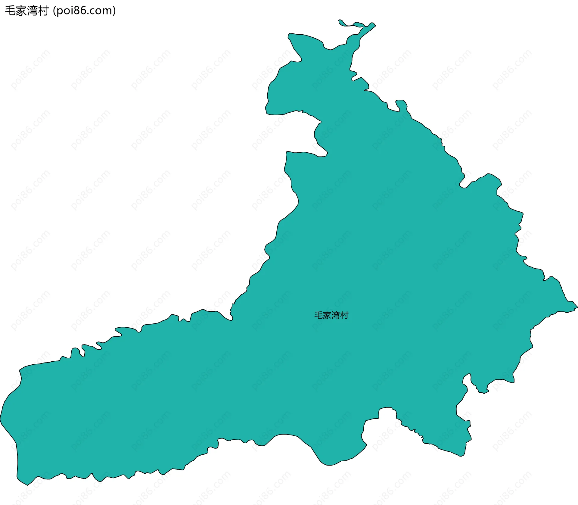 毛家湾村边界地图