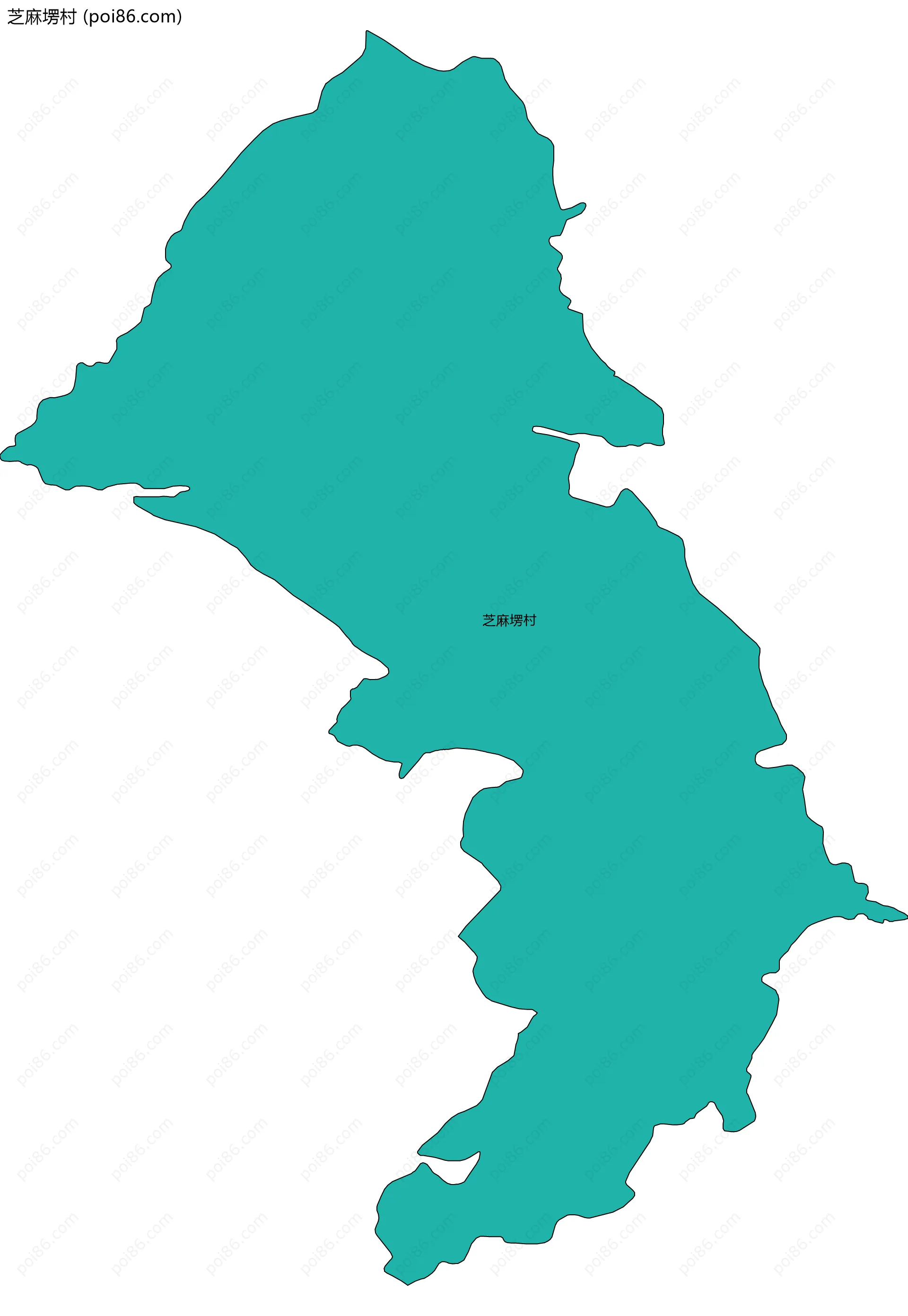 芝麻塄村边界地图