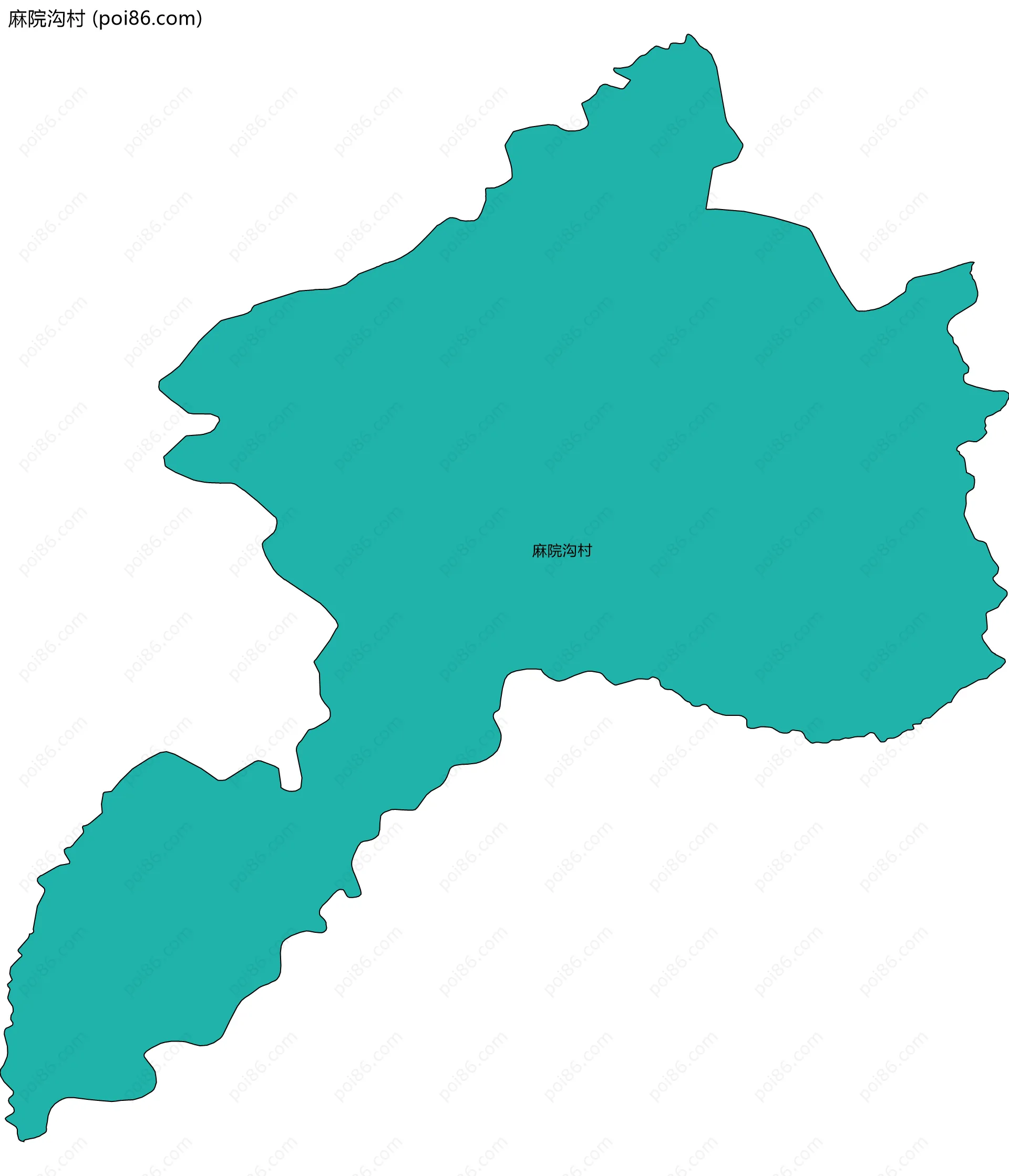 麻院沟村边界地图