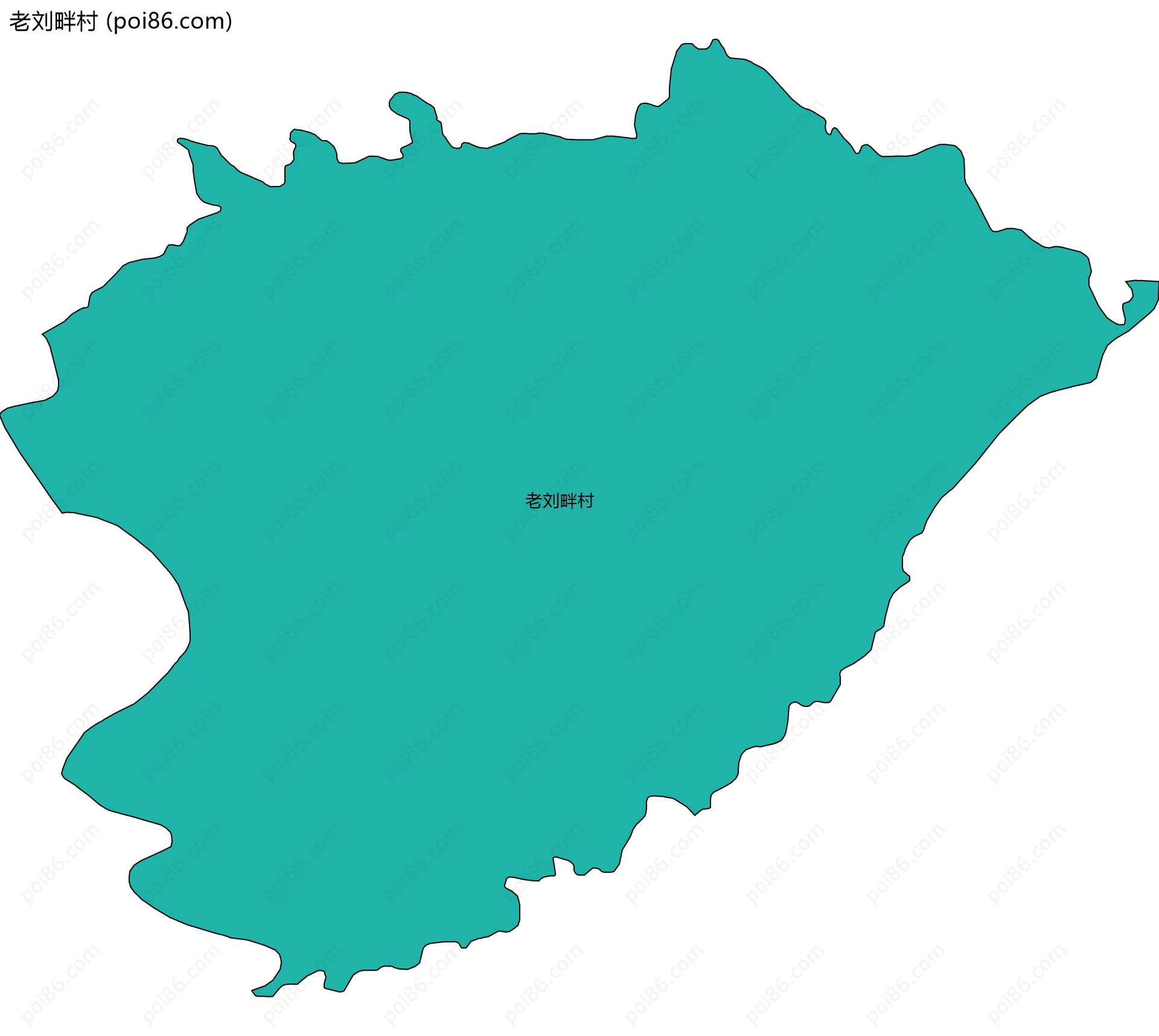 老刘畔村边界地图